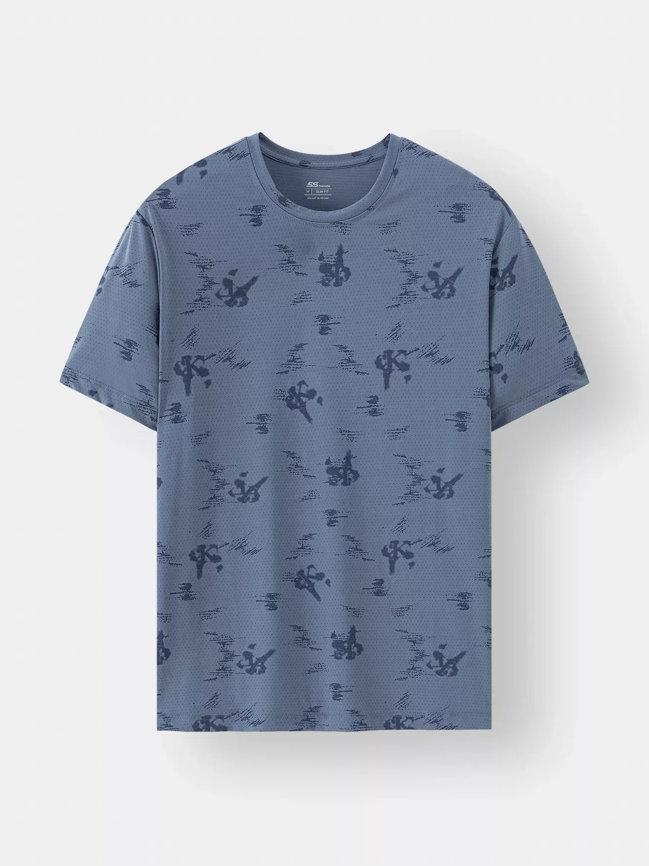 Áo Thun Nam Ngắn Tay 5S Fashion Họa Tiết Slimfit ATS24009