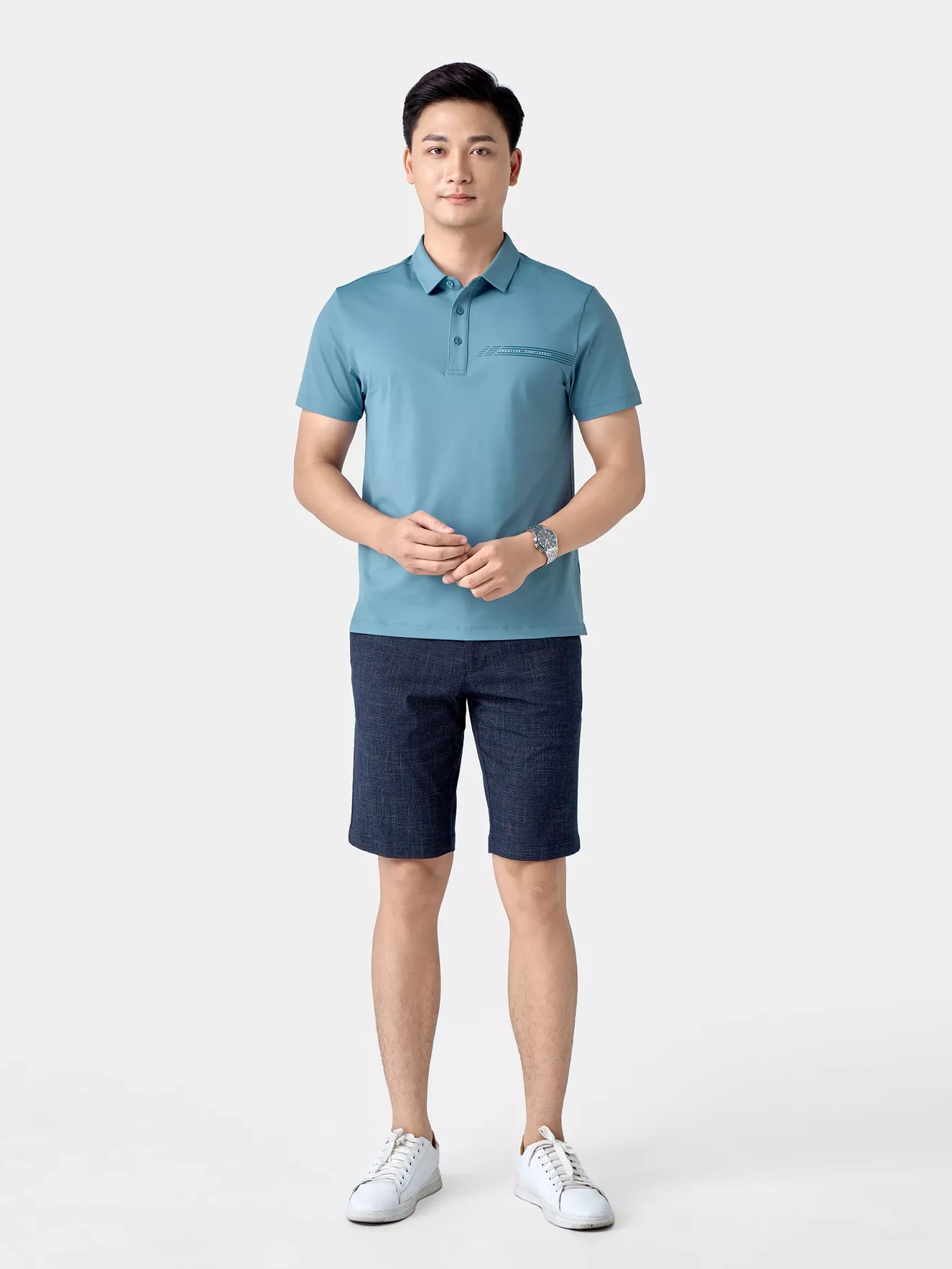 Áo Polo Nam 5S Fashion Thể Thao In Chữ Slimfit APC24082