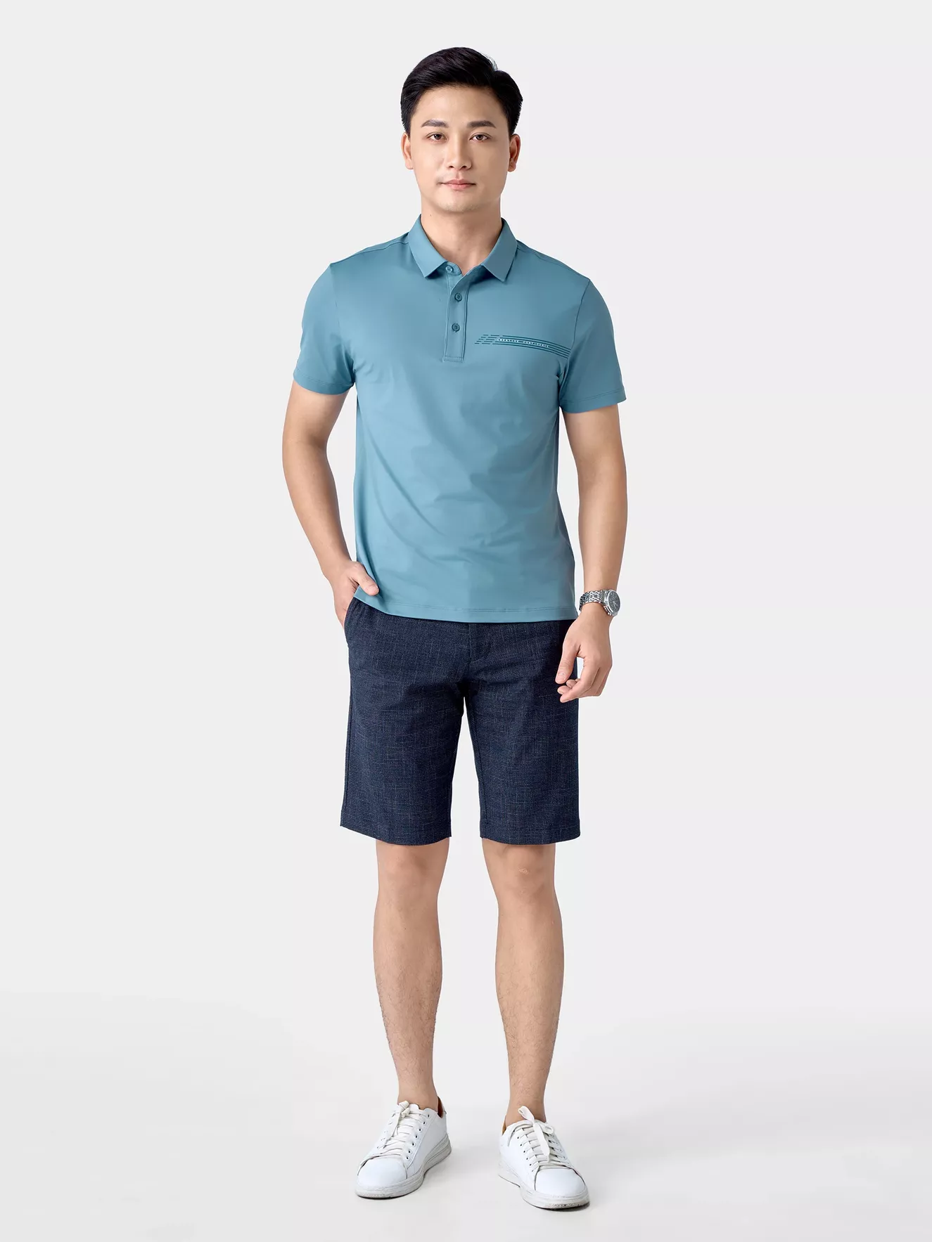 Áo Polo Nam 5S Fashion Thể Thao In Chữ Slimfit APC24082