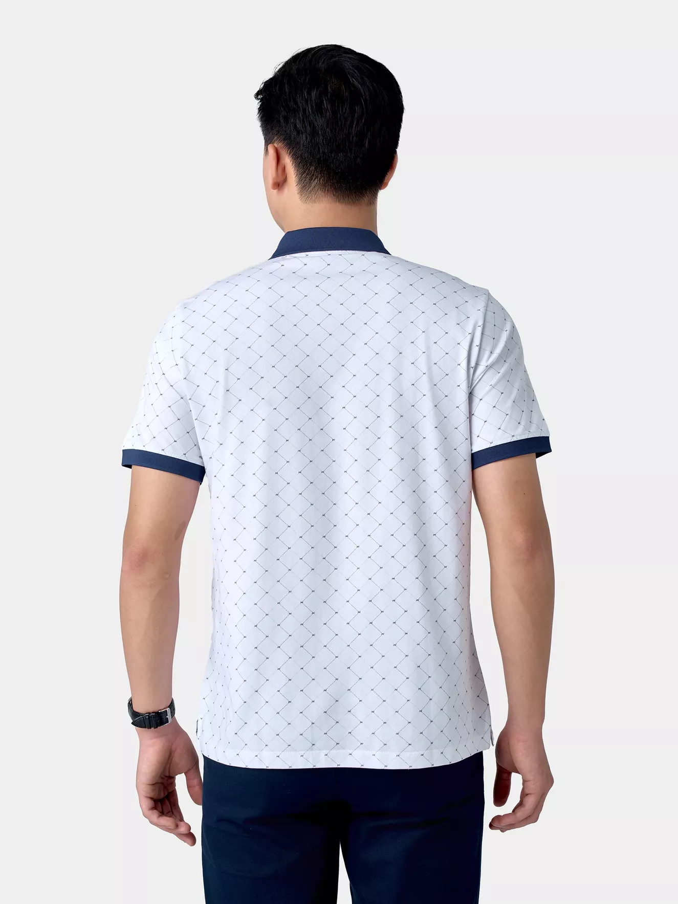 Áo Polo Nam 5S Fashion Họa Tiết Monogram Casual APC24047