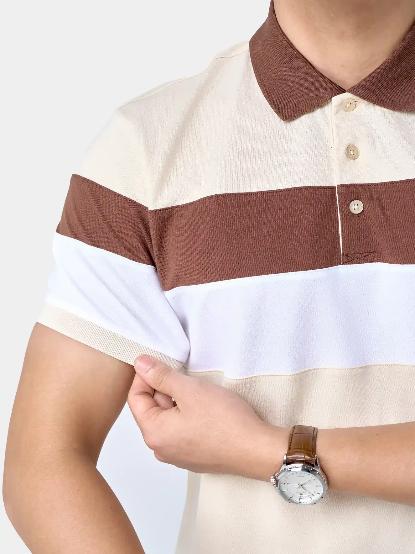 Áo Polo Nam 5S Fashion Can Phối Phom Slimfit APC24042
