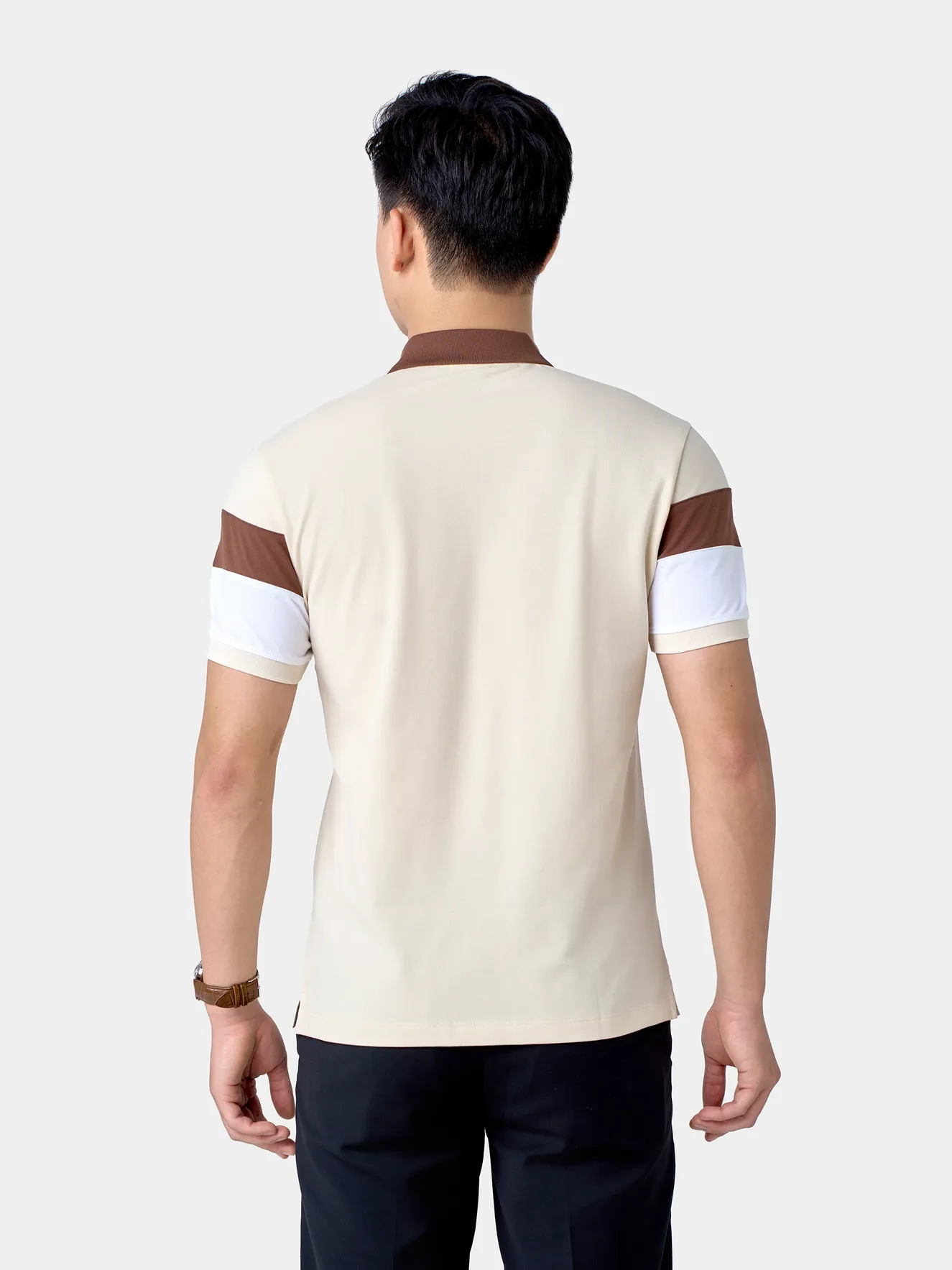 Áo Polo Nam 5S Fashion Can Phối Phom Slimfit APC24042
