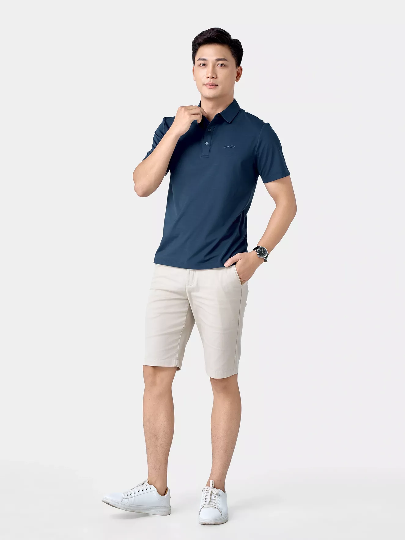 Áo Polo Nam 5S Fashion In Chữ Phom Regular APC24013