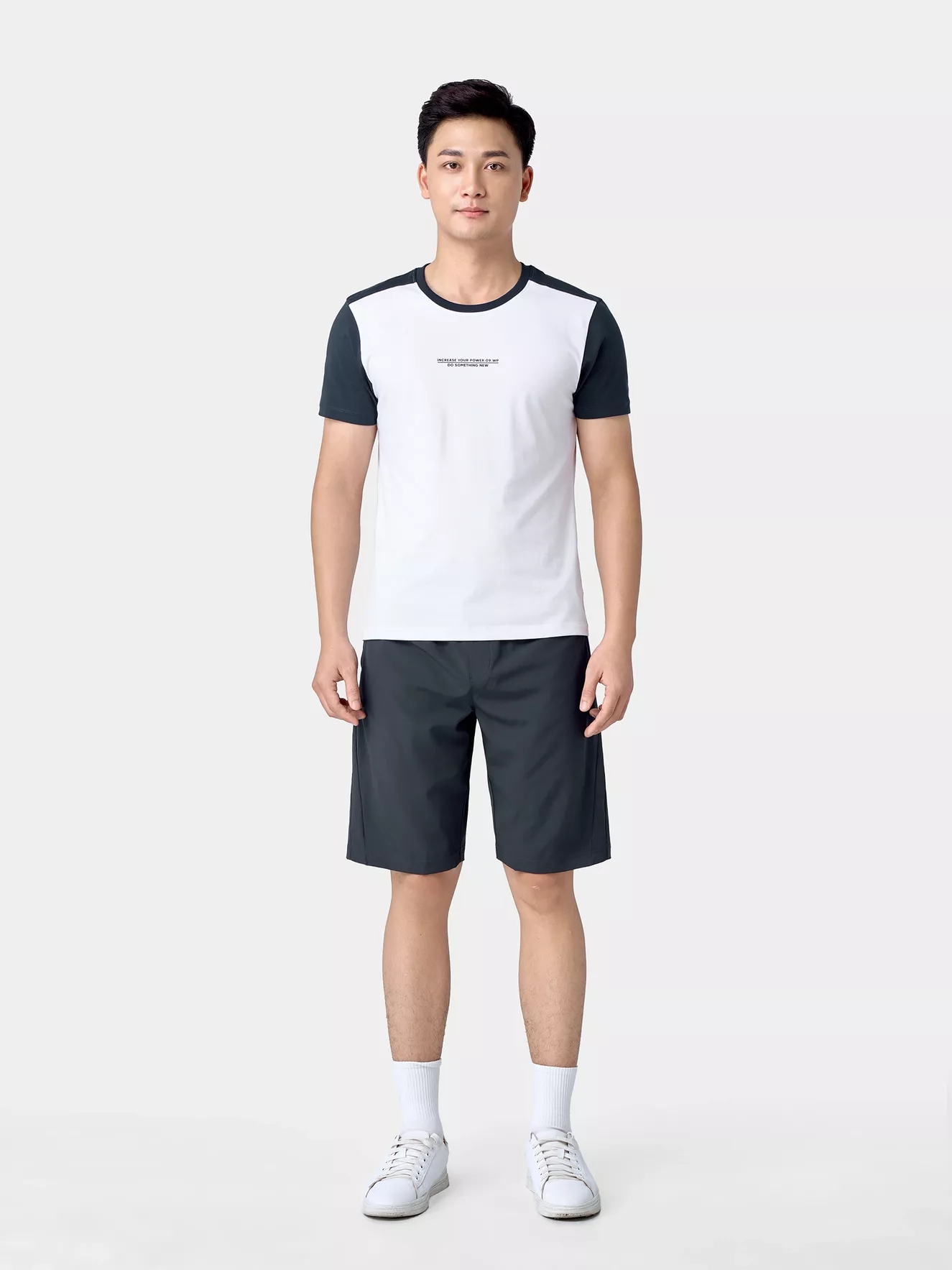 Áo Thun Nam Ngắn Tay 5S Fashion Tay Raglan Slimfit ATS24017