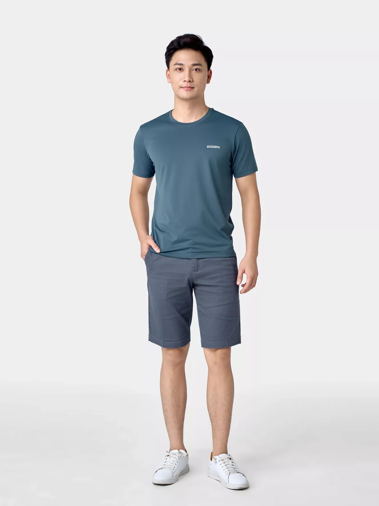 Áo Thun Nam Ngắn Tay 5S Fashion In Chữ Protect Slimfit ATS24011