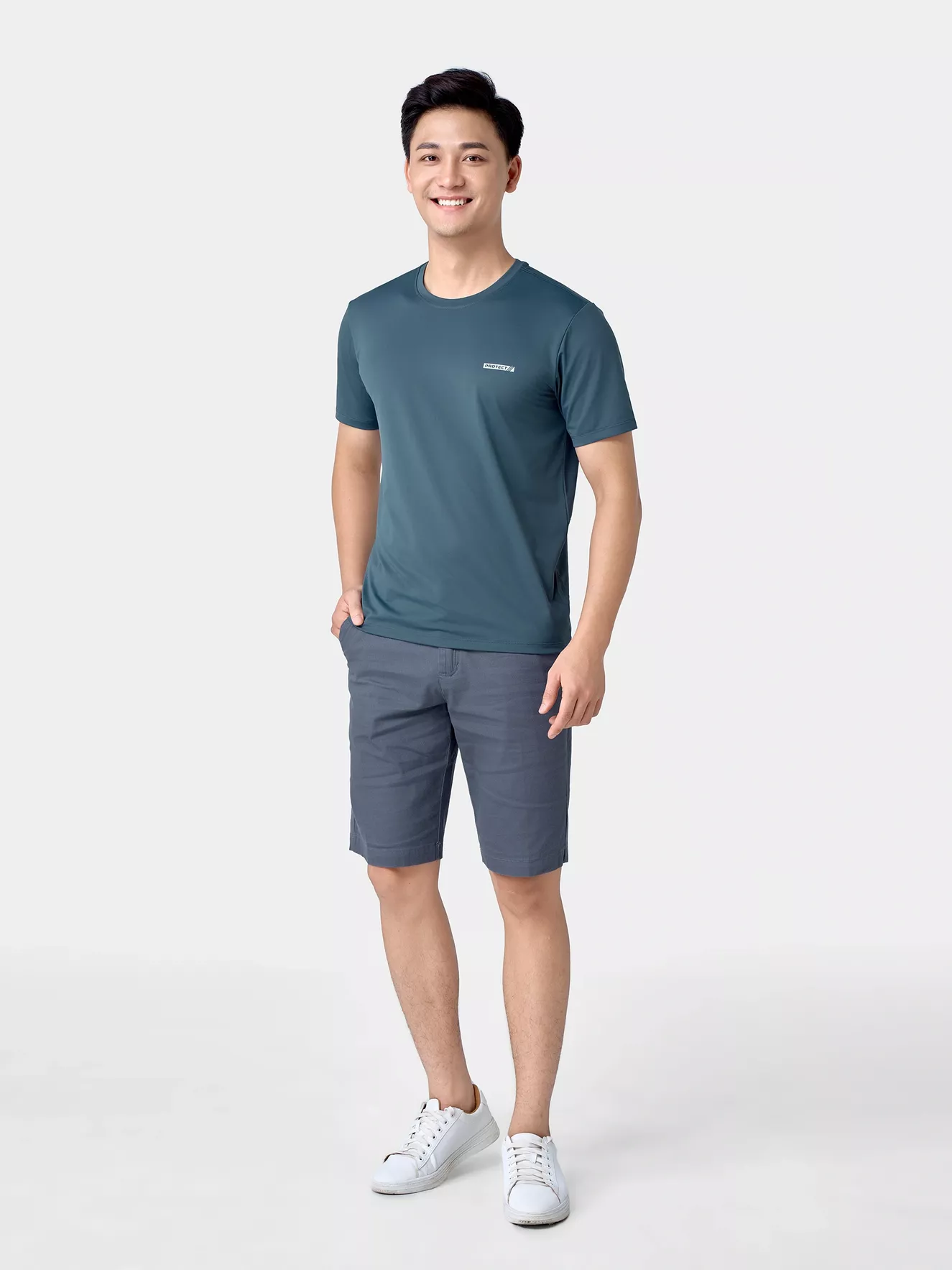 Áo Thun Nam Ngắn Tay 5S Fashion In Chữ Protect Slimfit ATS24011
