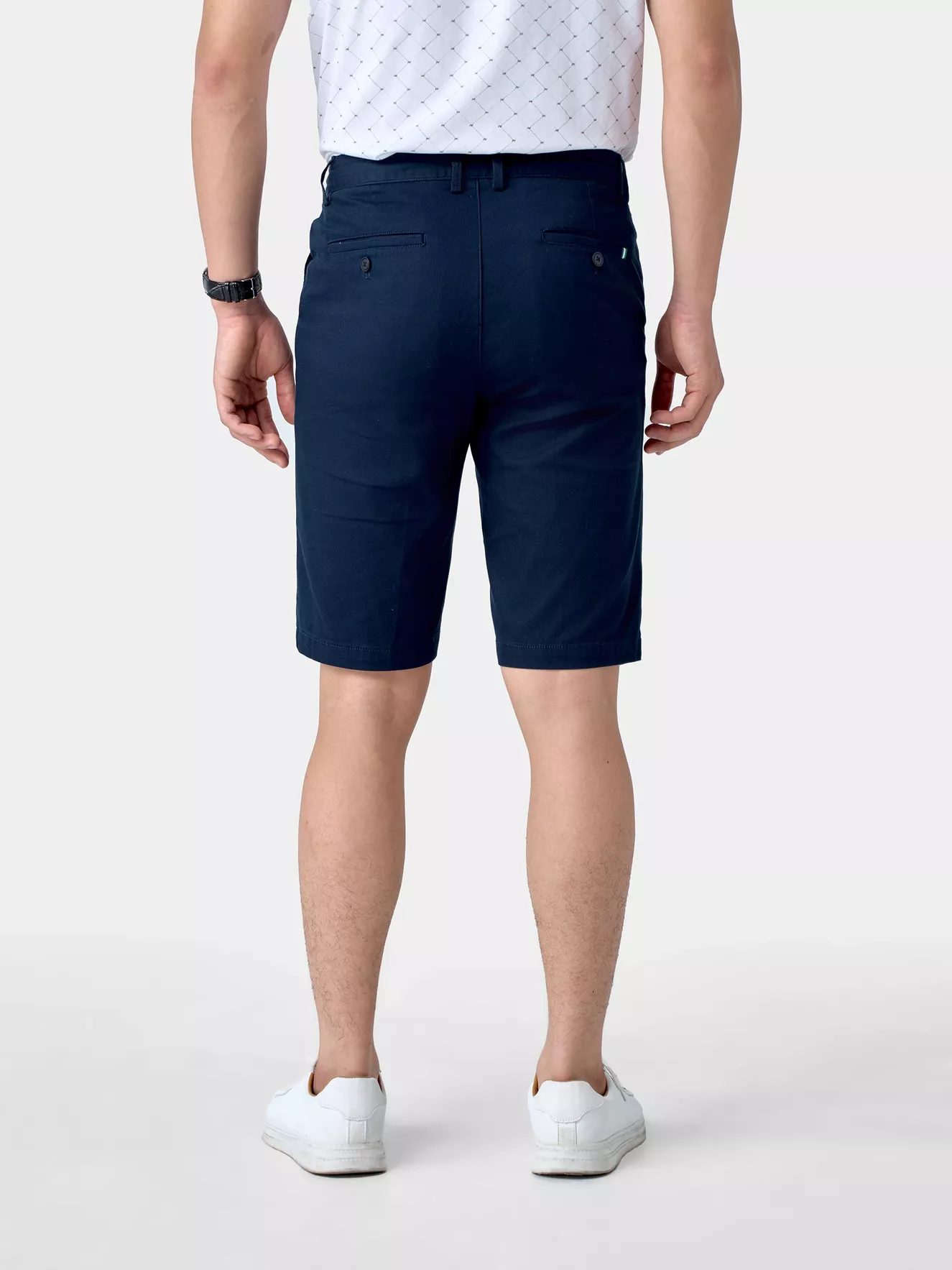 Quần Short Kaki Nam Cotton Trơn Basic Phom Slimfit QSK24021