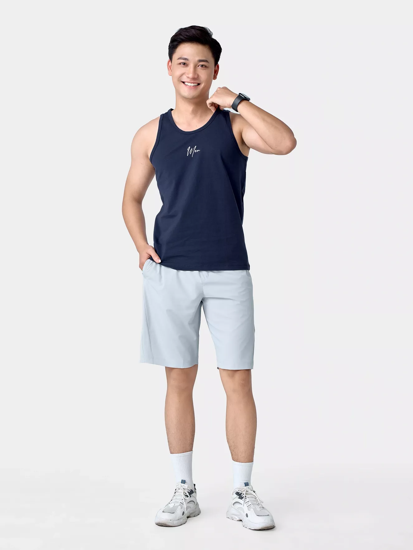 Áo Ba Lỗ Nam Cotton 5S Fashion In Chữ Regular ABL24012