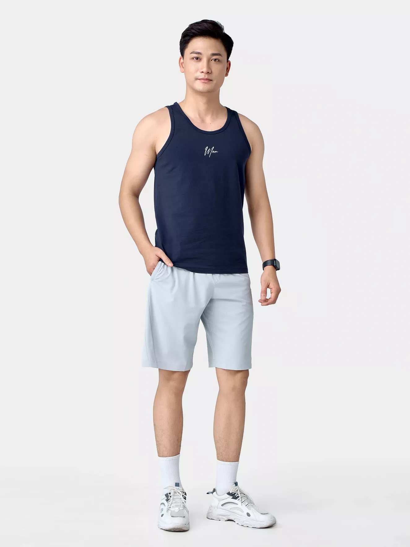 Áo Ba Lỗ Nam Cotton 5S Fashion In Chữ Regular ABL24012