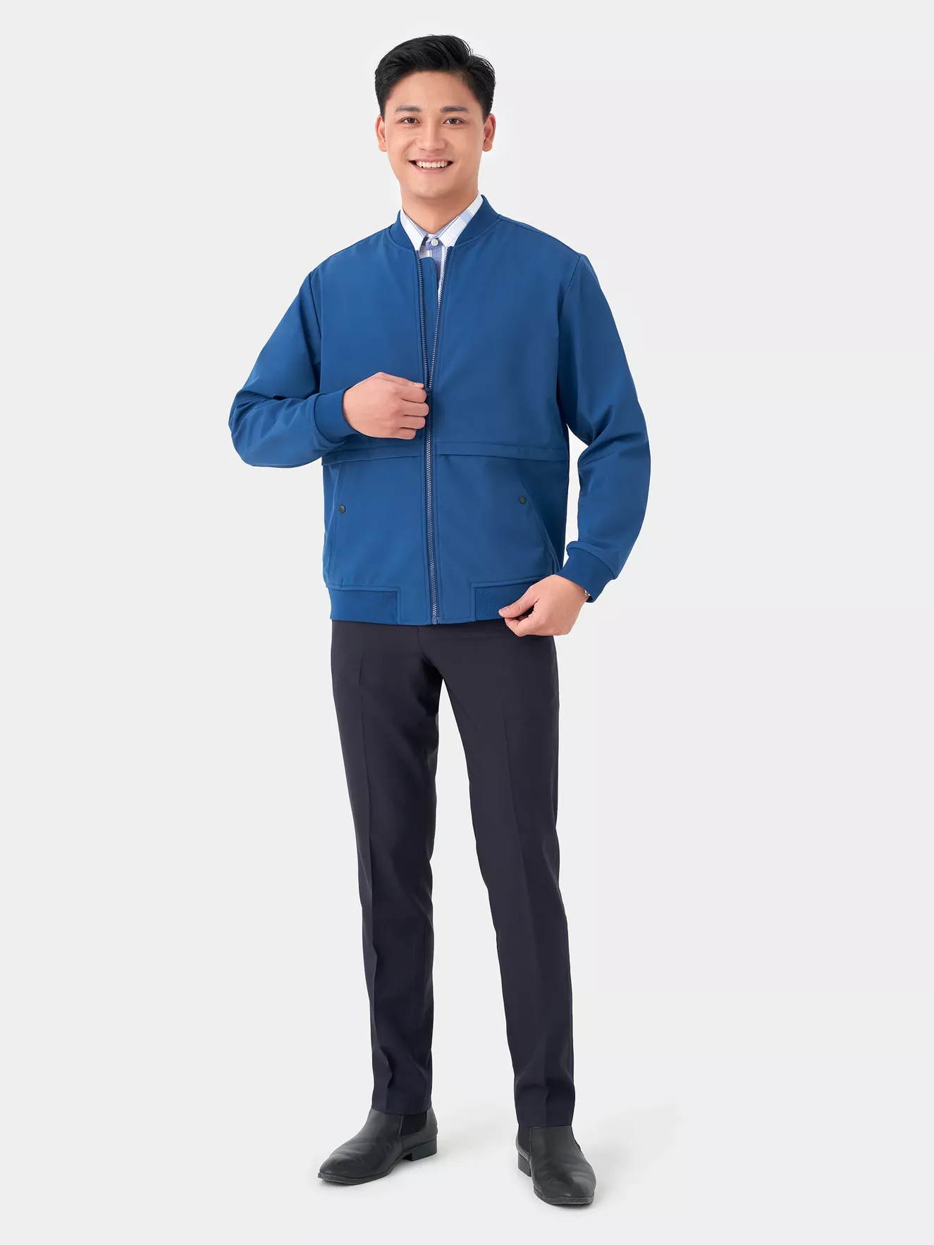 Áo Khoác Bomber Nam 5S Fashion Túi Bấm Cúc Phom Regular AKB23006