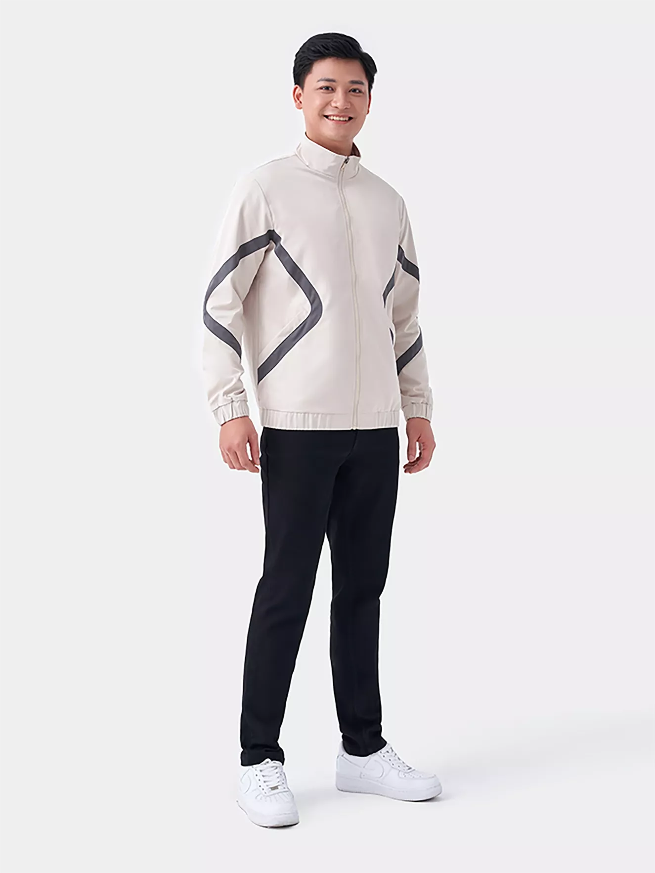 Áo Khoác Gió 2 Lớp 5S Fashion Phối Màu Slimfit AKG23021