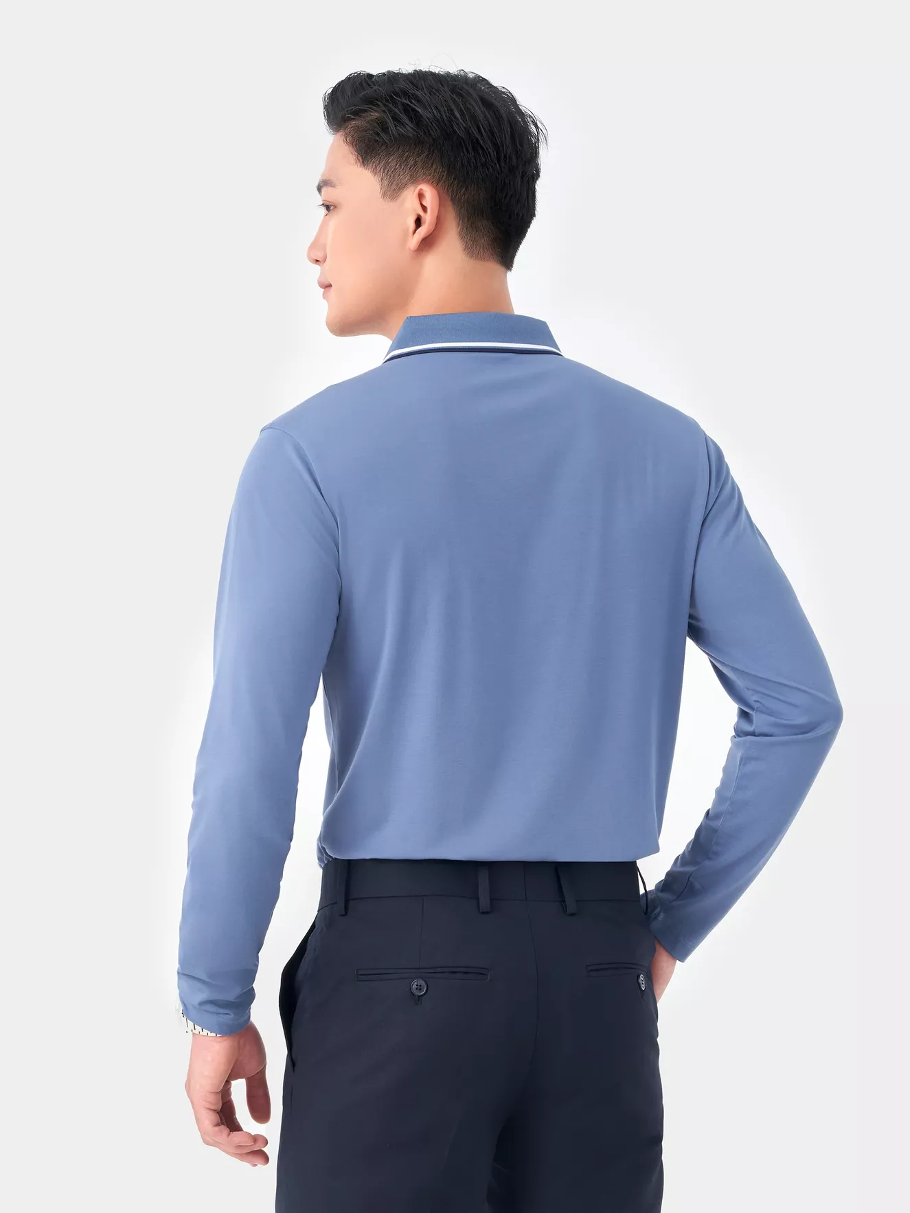 Áo Polo Dài Tay 5S Fashion Slimfit APD23001