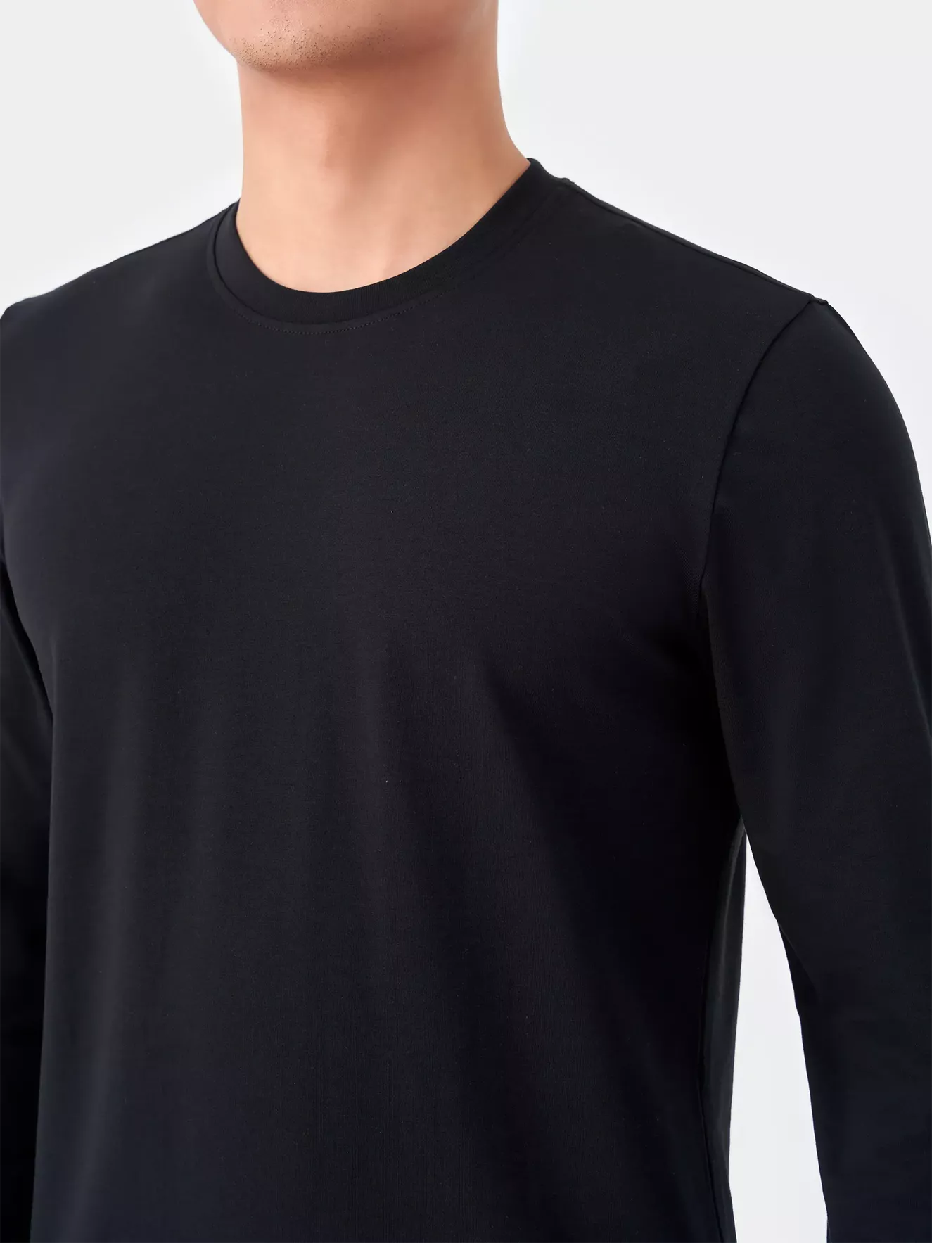 Áo Thun Dài Tay Cổ Tròn 5S Fashion Trơn Slimfit ATO23002