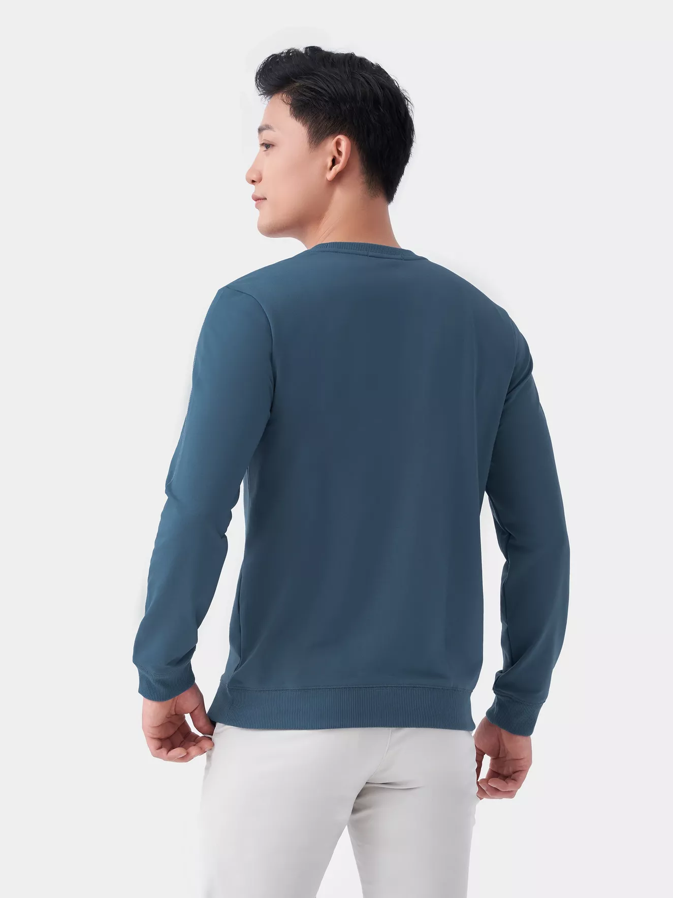 Áo Nỉ Cổ Tròn 5S Fashion Chữ Thêu Slimfit ANO23019
