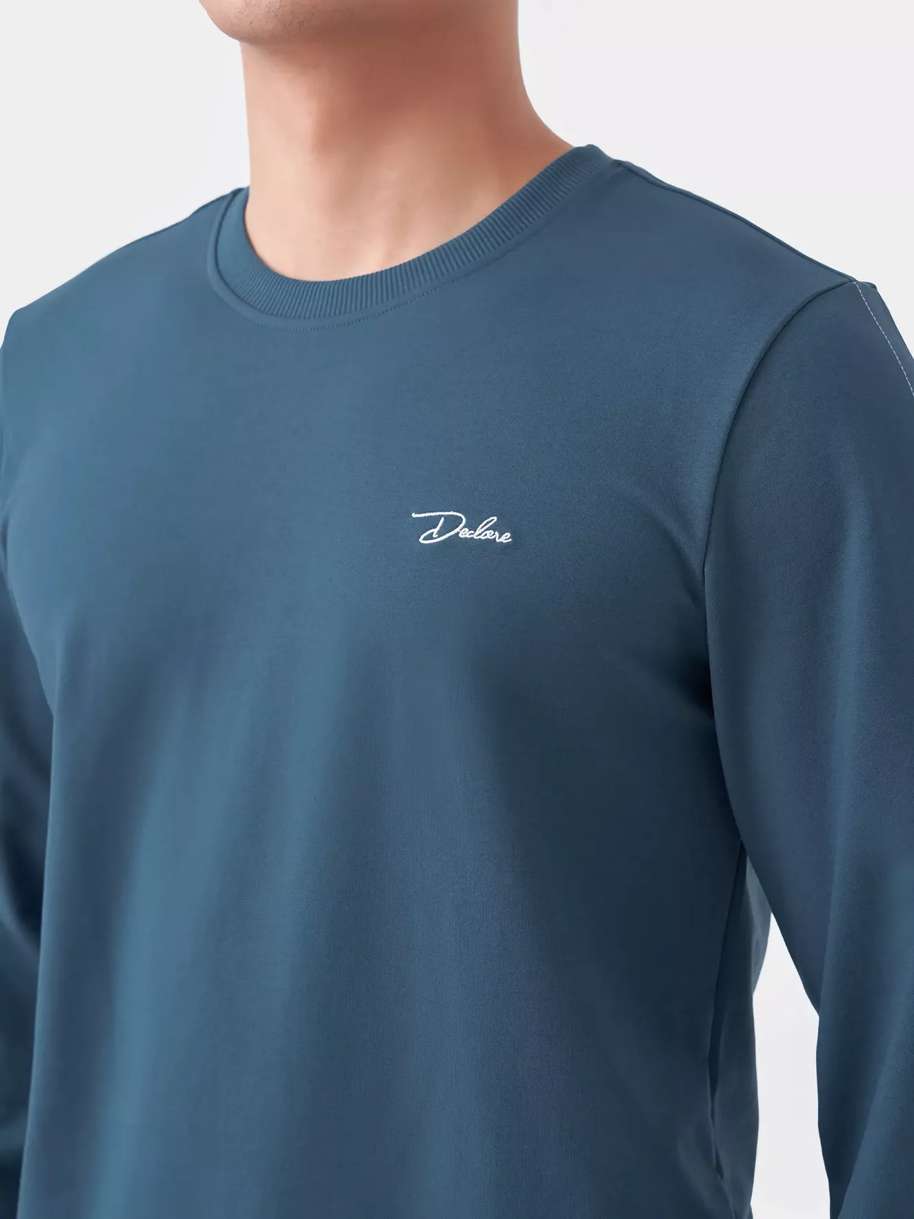 Áo Nỉ Cổ Tròn 5S Fashion Chữ Thêu Slimfit ANO23019