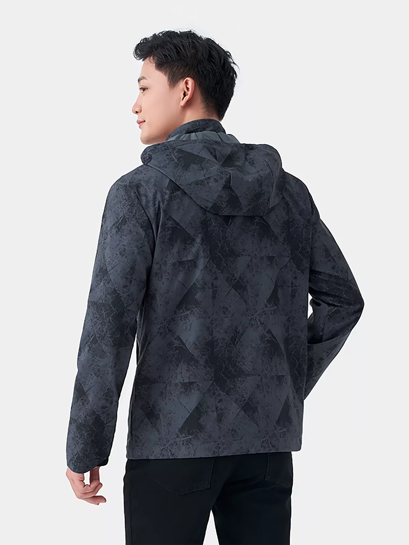 Áo khoác gió 2 lớp lót gió in loang 5S Fashion Slimfit AKG23009