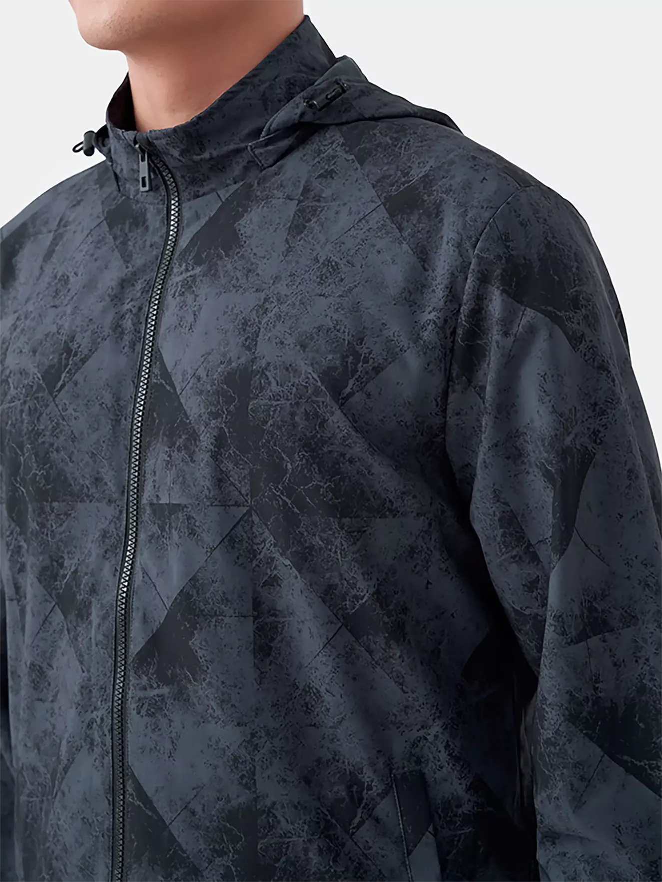 Áo khoác gió 2 lớp lót gió in loang 5S Fashion Slimfit AKG23009