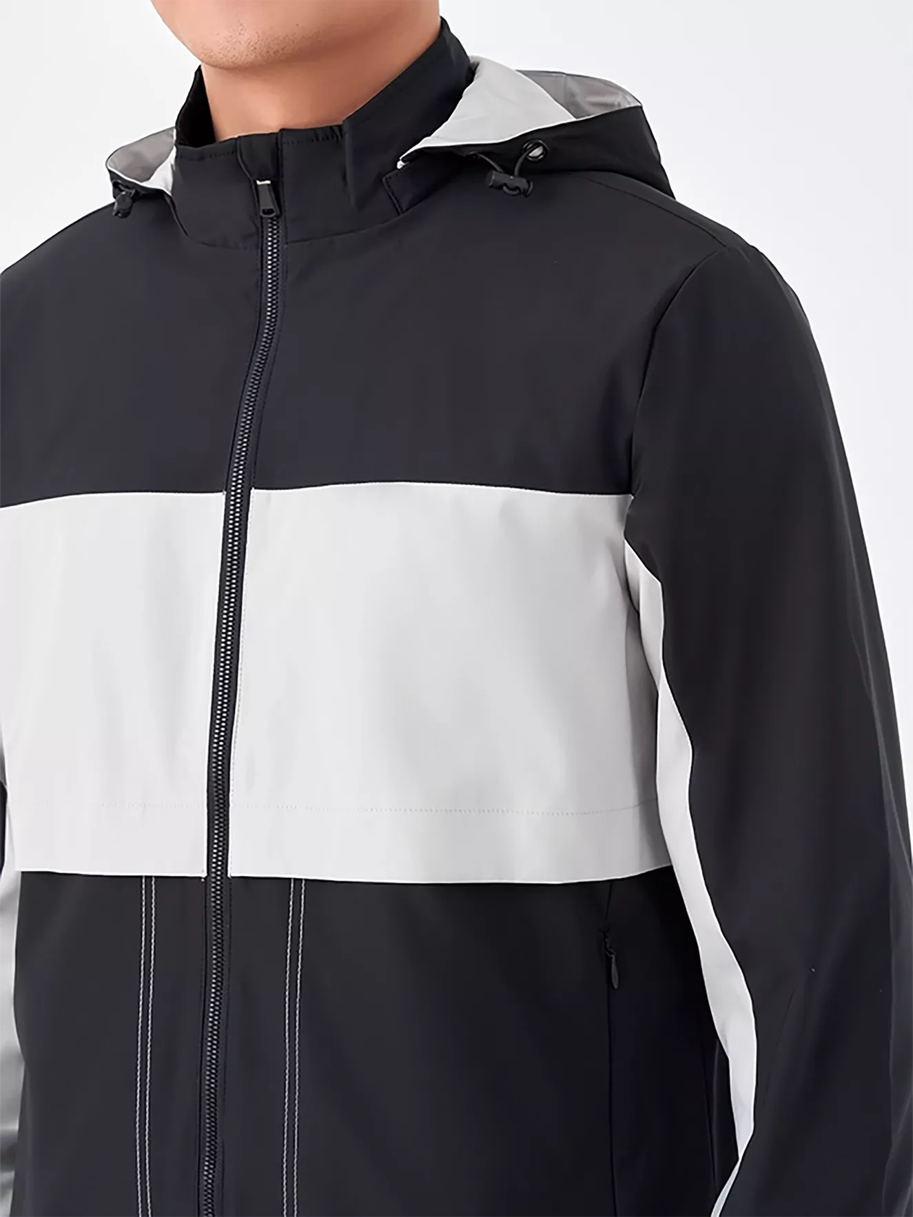 Áo khoác gió 2 lớp phối màu Slimfit 5S Fashion AKG23015