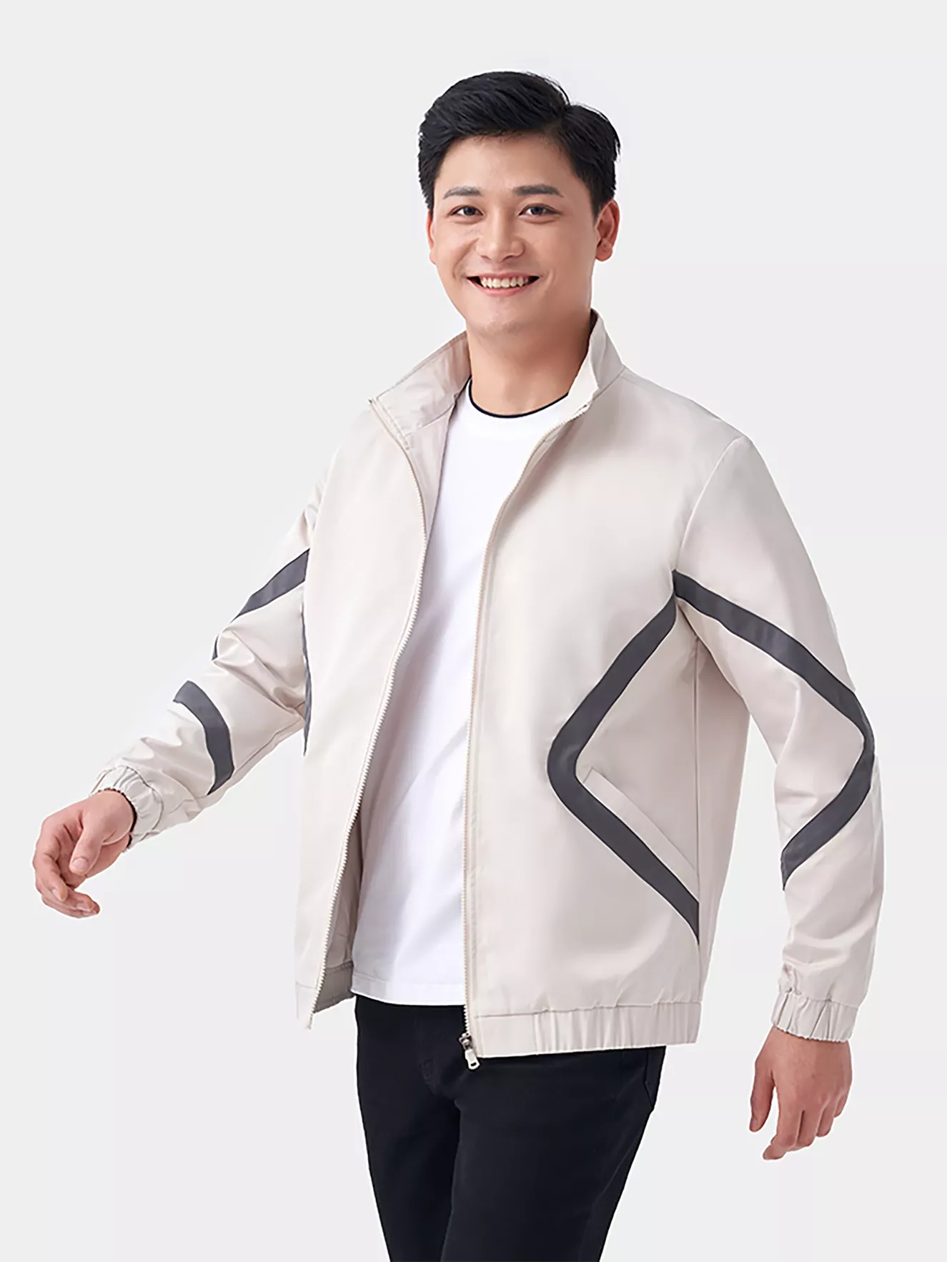 Áo Khoác Gió 2 Lớp 5S Fashion Phối Màu Slimfit AKG23021