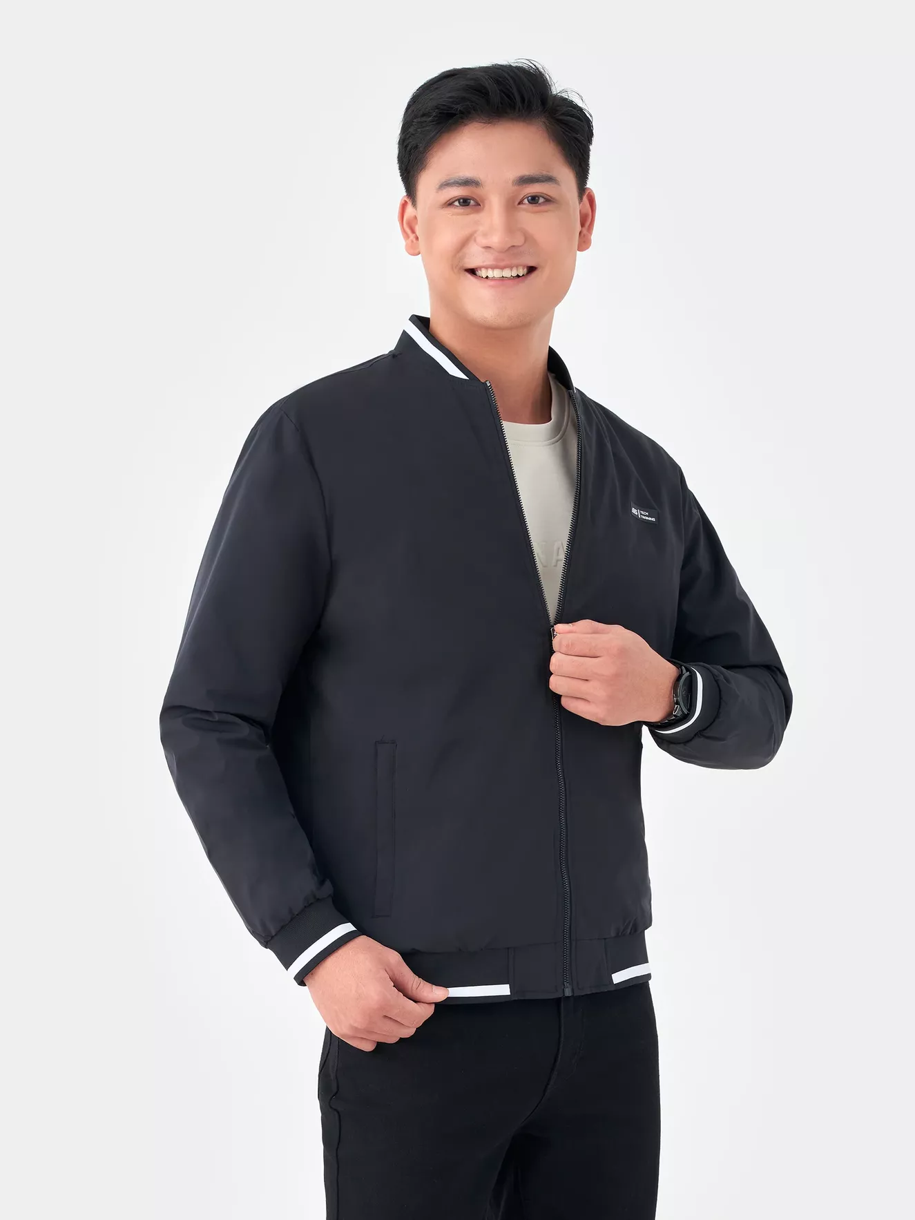 Áo Khoác Bomber Nam 2 Lớp Lót Lông 5S Fashion AKB23004