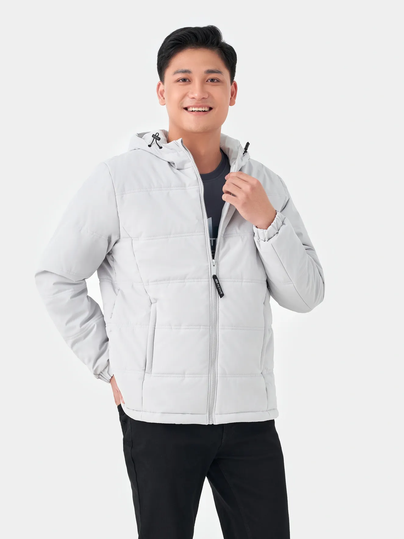 Áo Khoác Phao Nam Trơn 5S Fashion Chần Bông Xay AKC23016