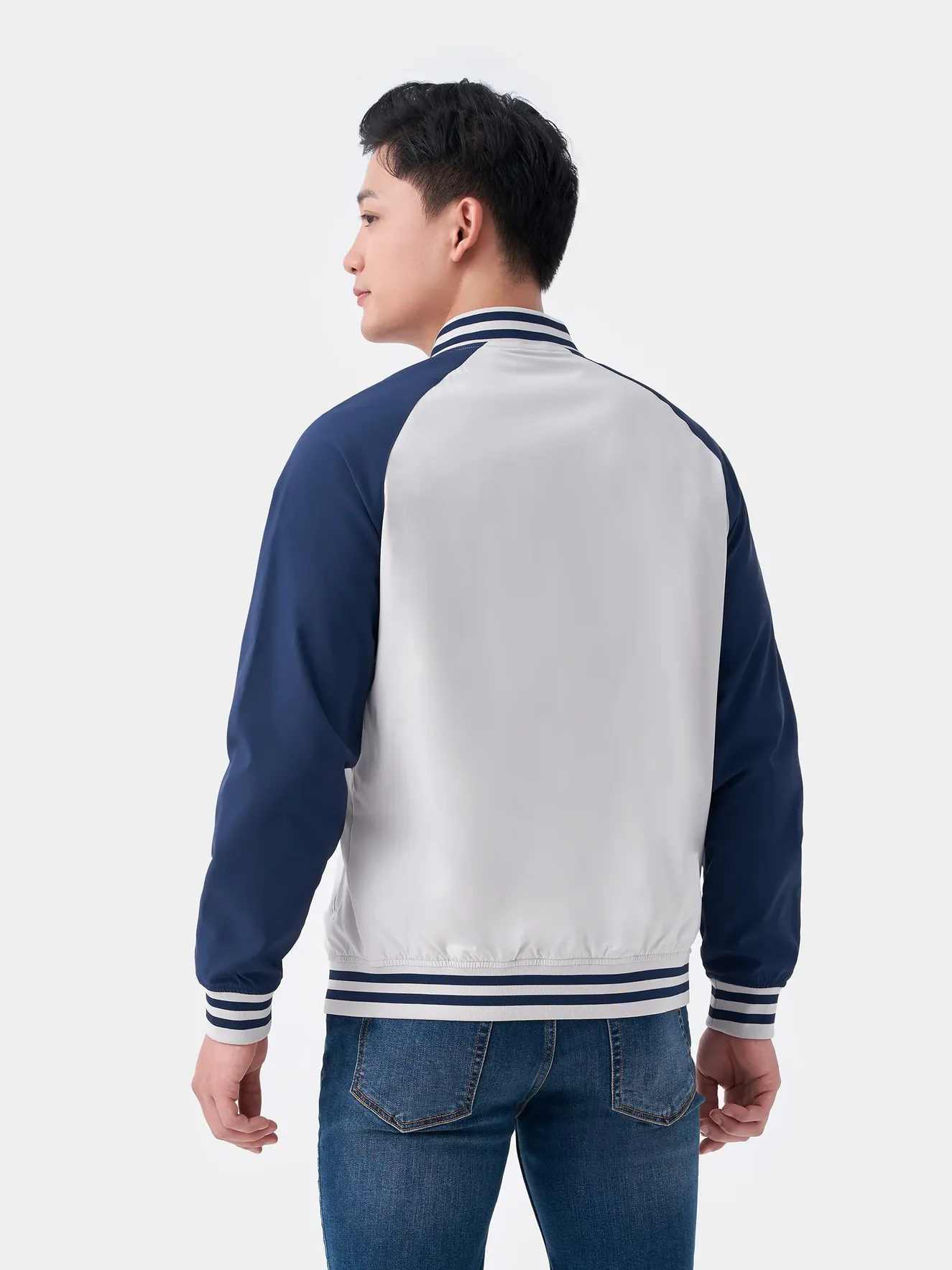 Áo Khoác Bomber Phối Màu 2 Lớp Lót Nỉ 5S Slimfit AKB23013