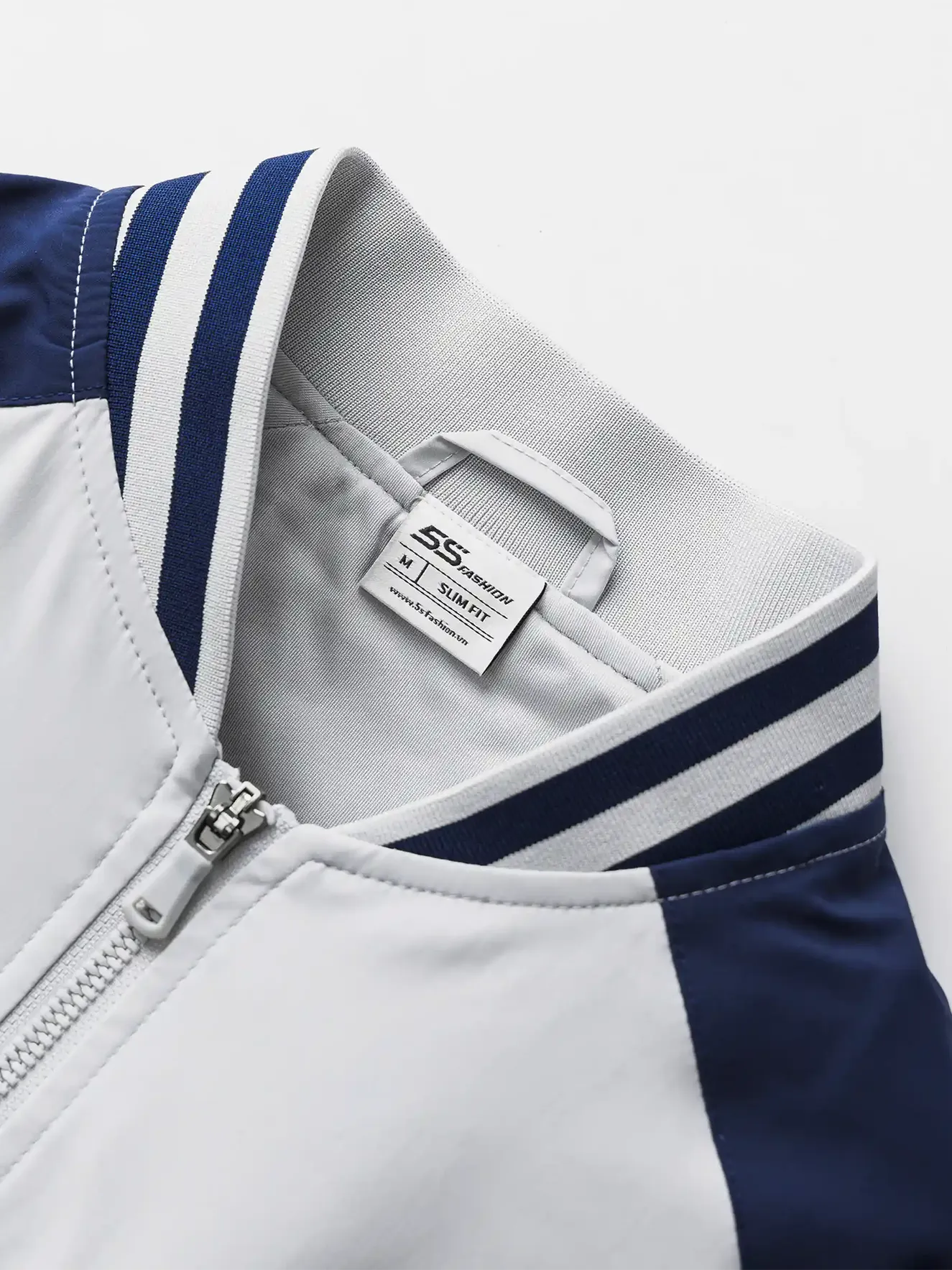 Áo Khoác Bomber Phối Màu 2 Lớp Lót Nỉ 5S Slimfit AKB23013