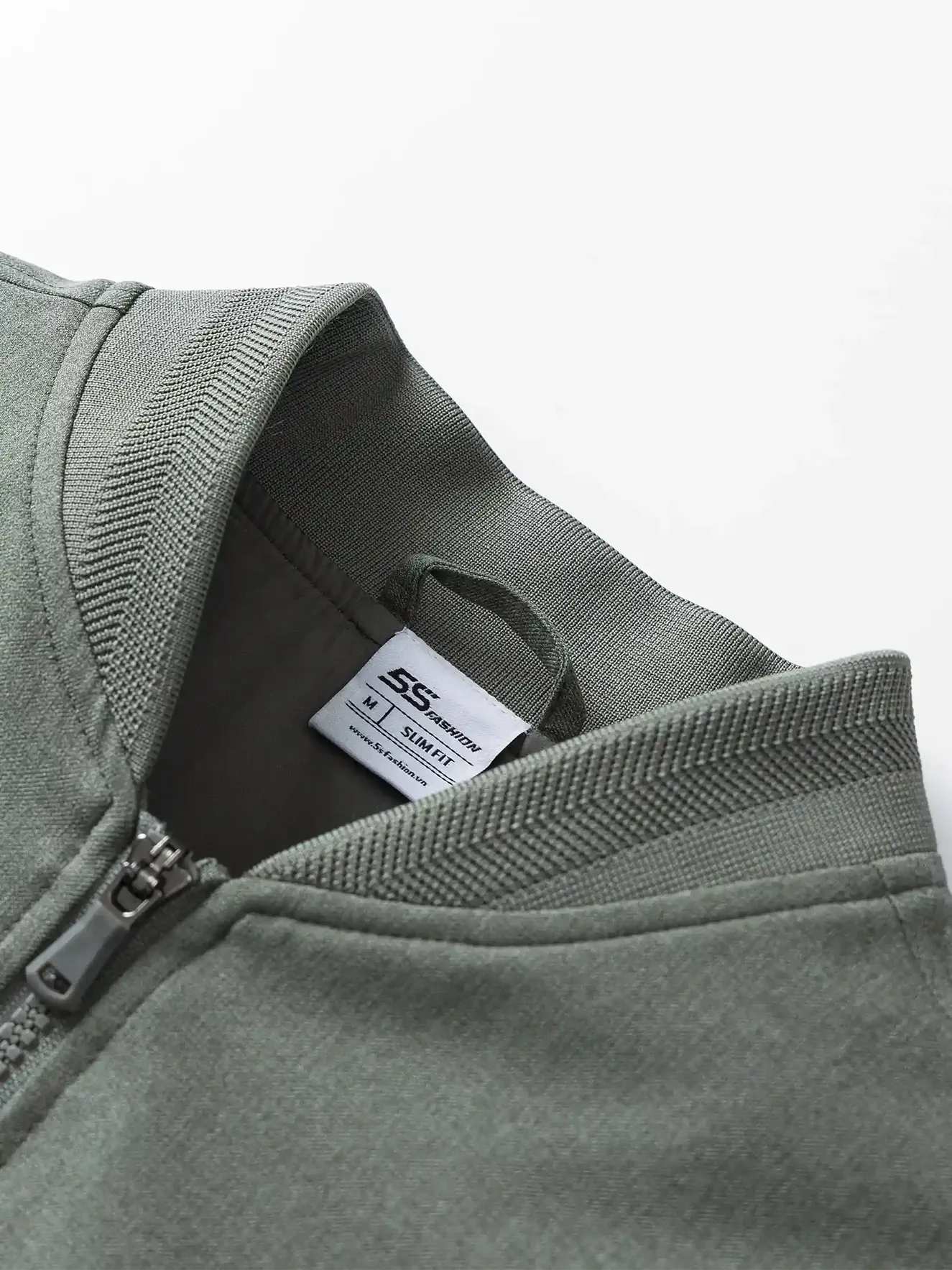 Áo Khoác Bomber 2 Lớp Lót Gió 5S Fashion Màu Rêu AKB23017