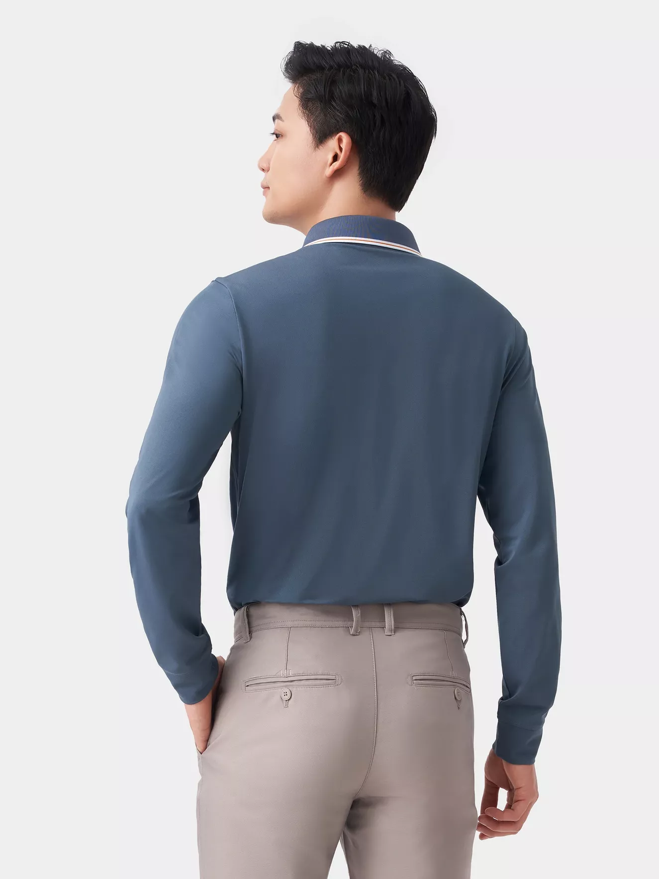 Áo Polo Dài Tay Phối Màu 5S Fashion Regularfit APD23003