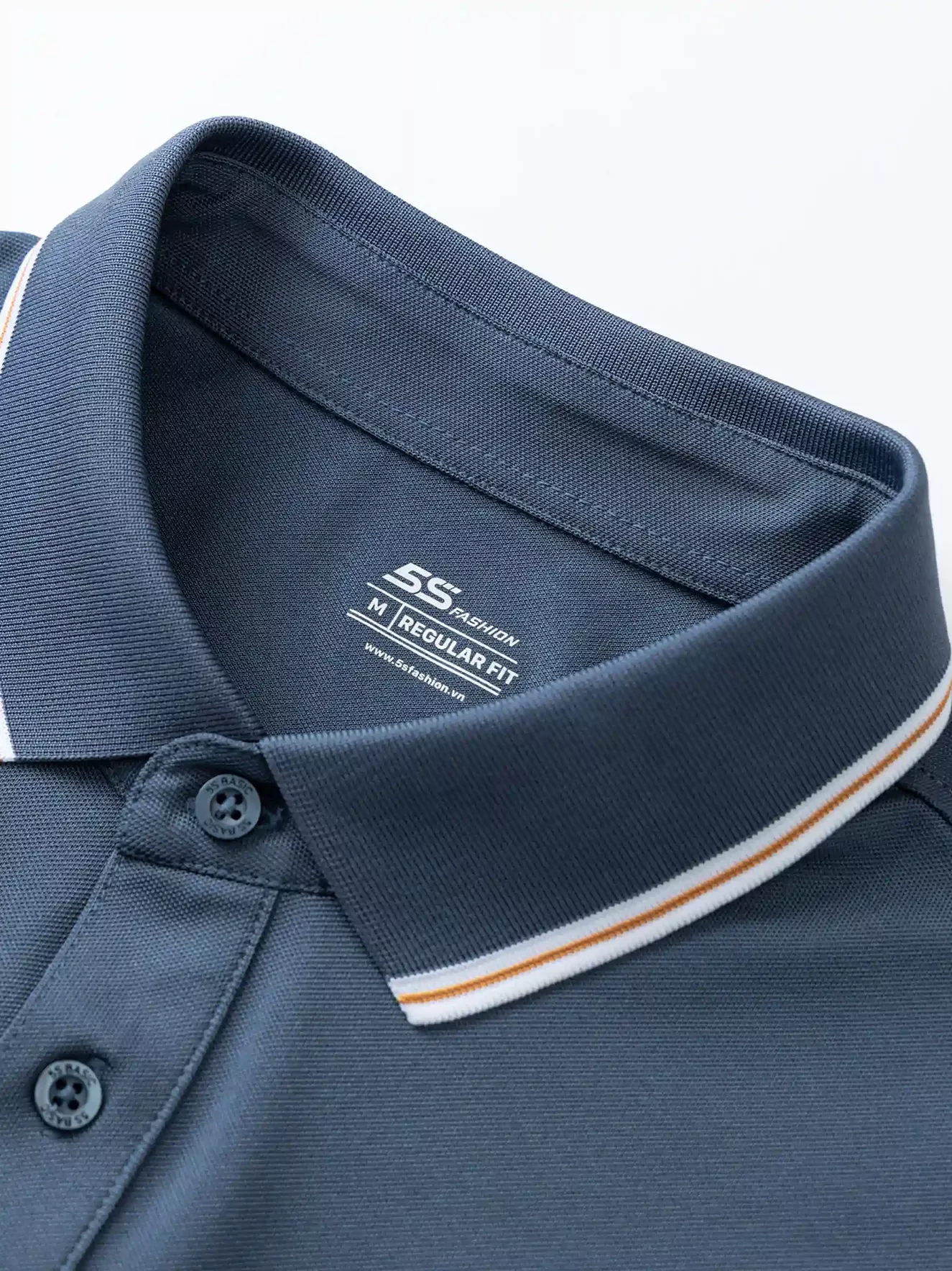 Áo Polo Dài Tay Phối Màu 5S Fashion Regularfit APD23003