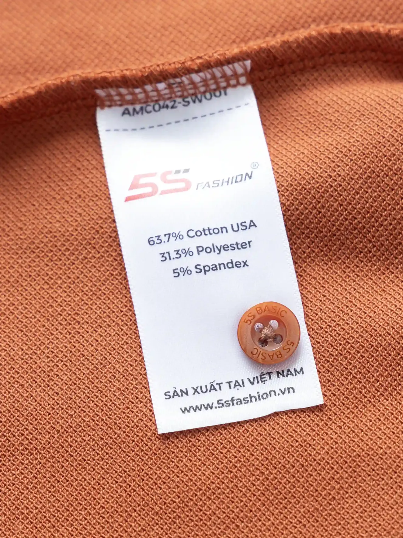 Áo Polo Dài Tay Cổ Phối Màu 5S Fashion Slim Fit APD23601