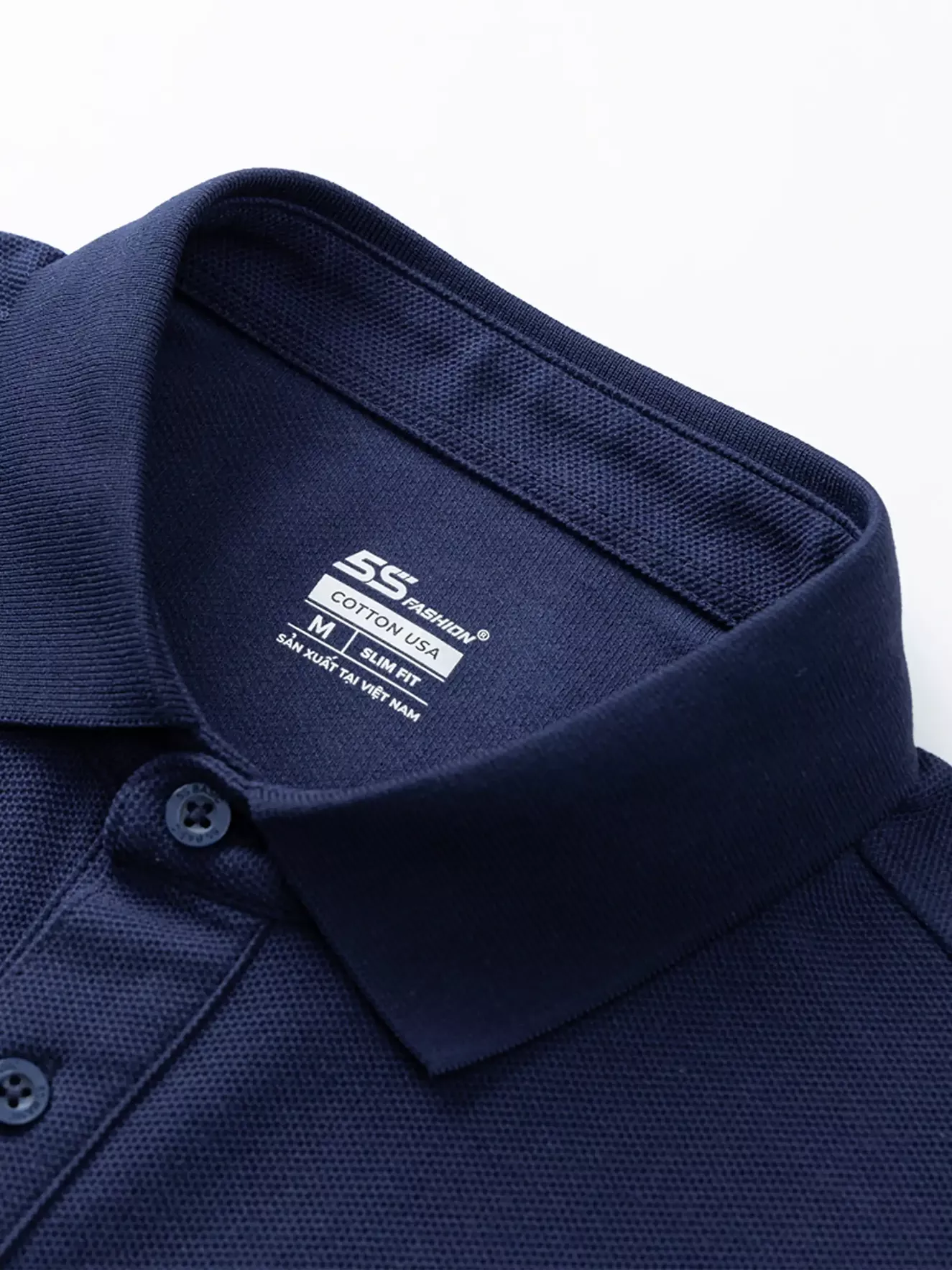 Áo Polo Dài Tay Nam Trơn 5S Fashion Slim Fit APD23602