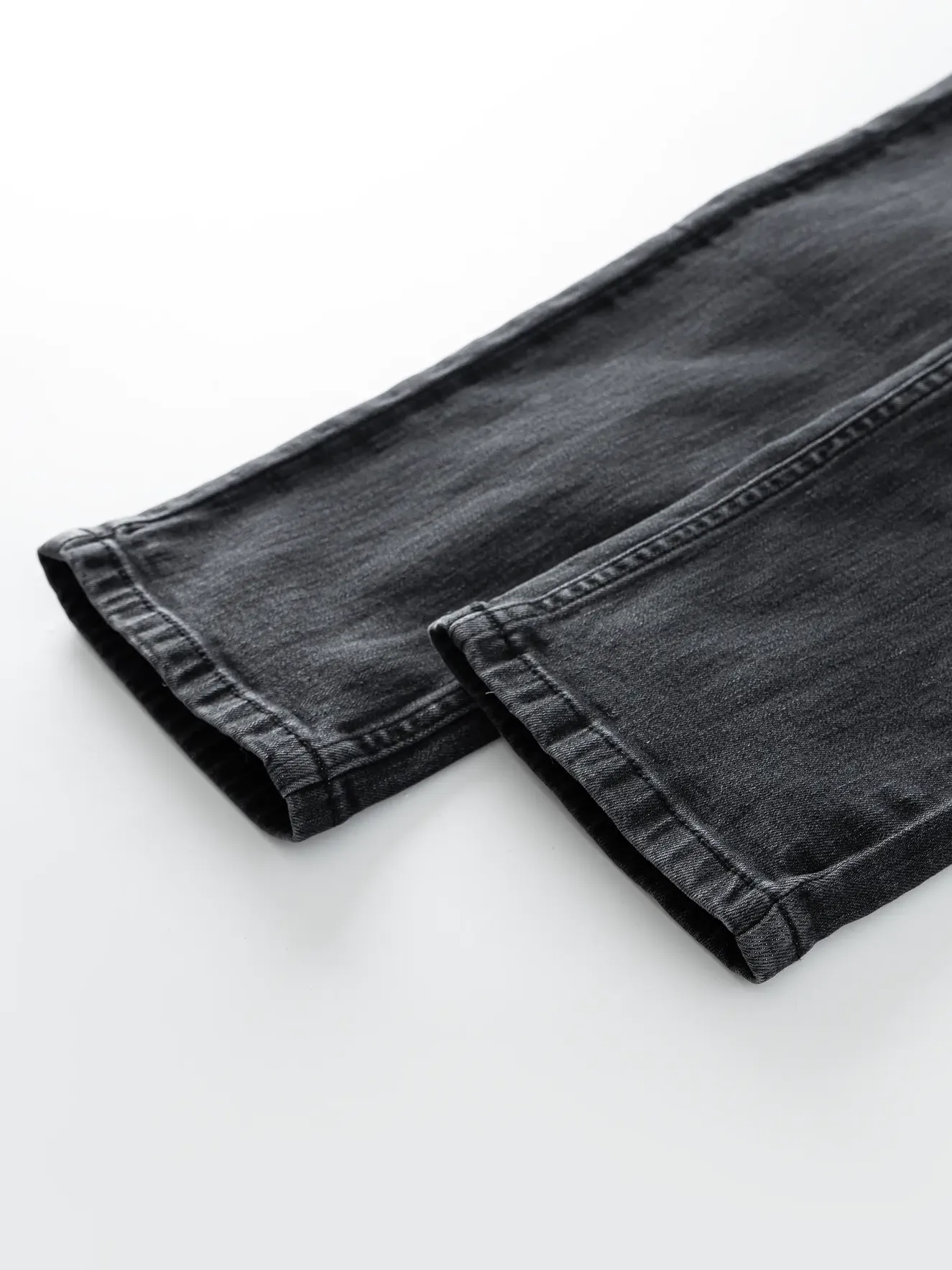 Quần Jean Nam 5S Fashion Màu Ghi Đen Regular QJE24013