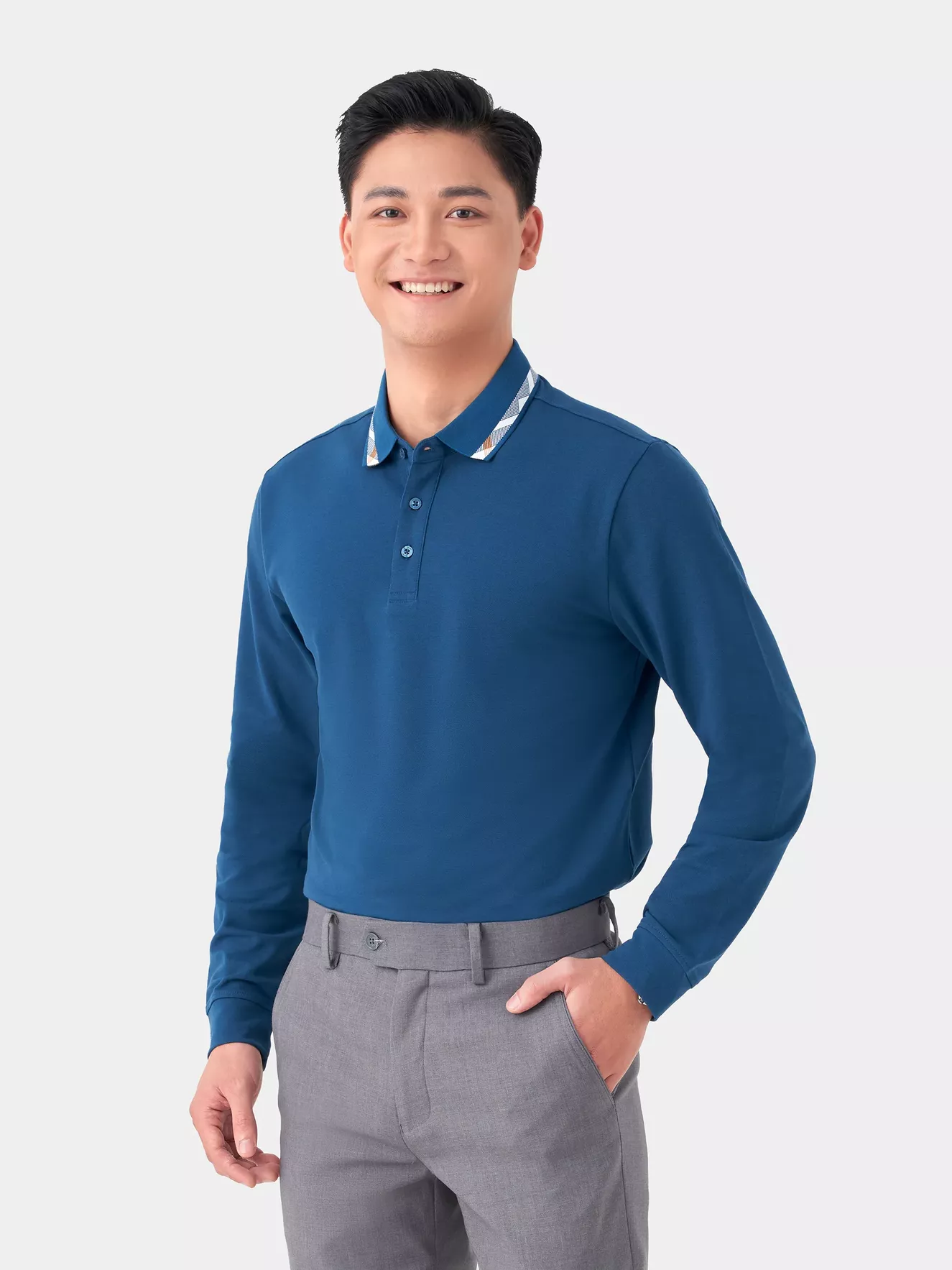 Áo polo dài tay 5S Fashion APD23002