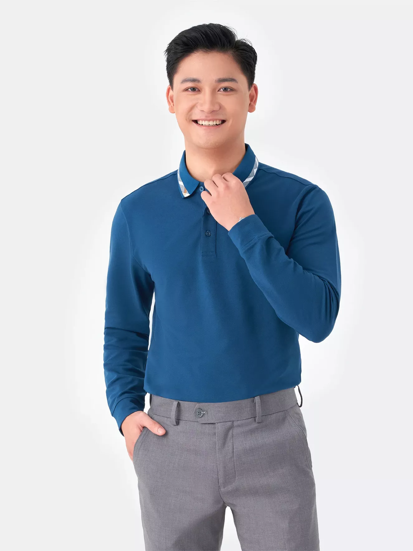 Áo polo dài tay 5S Fashion APD23002