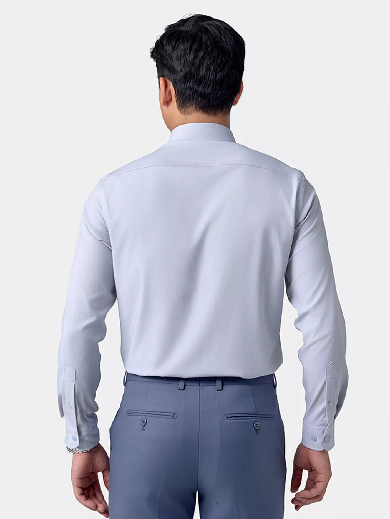 Áo Sơ Mi Nam Dài Tay 5S Fashion Trơn Basic Slimfit ASM24186