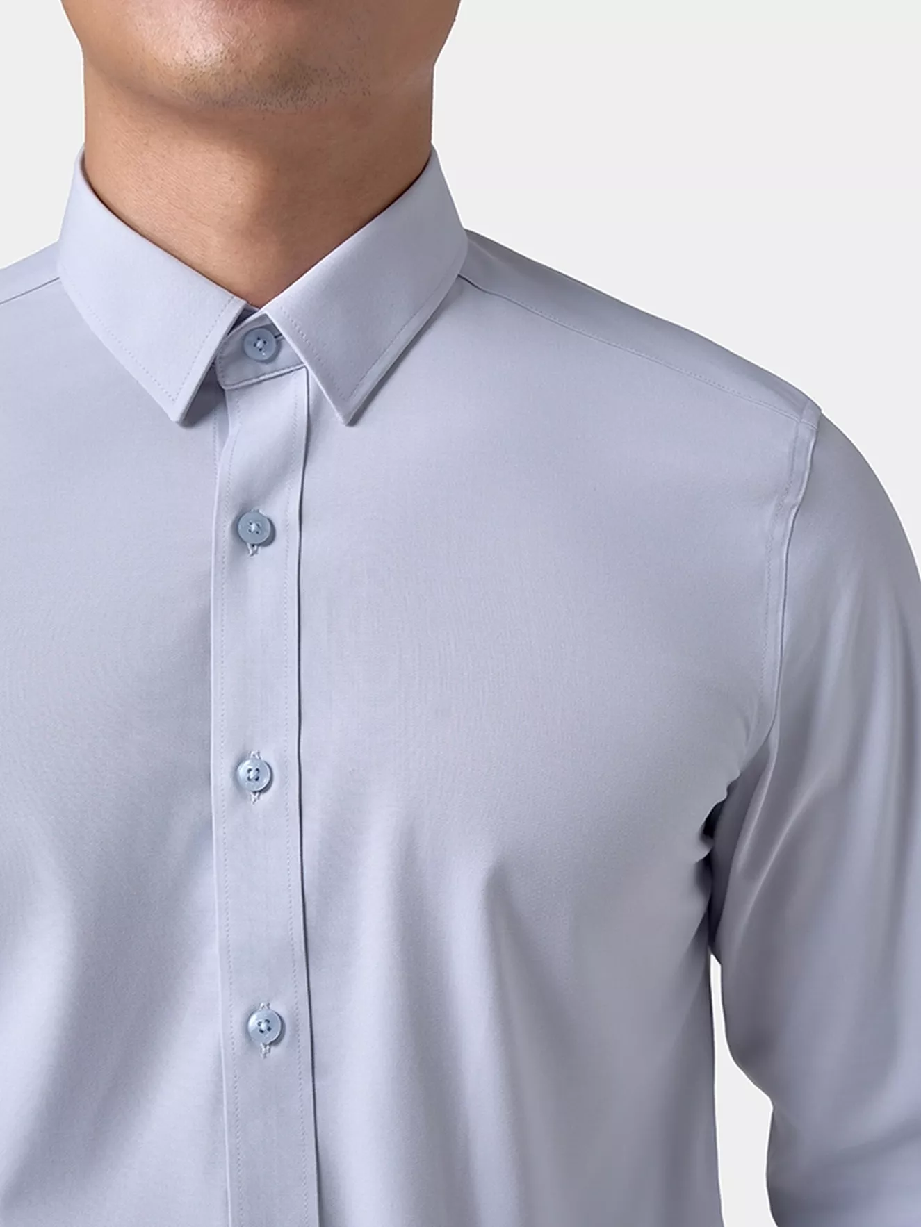 Áo Sơ Mi Nam Dài Tay 5S Fashion Trơn Basic Slimfit ASM24186