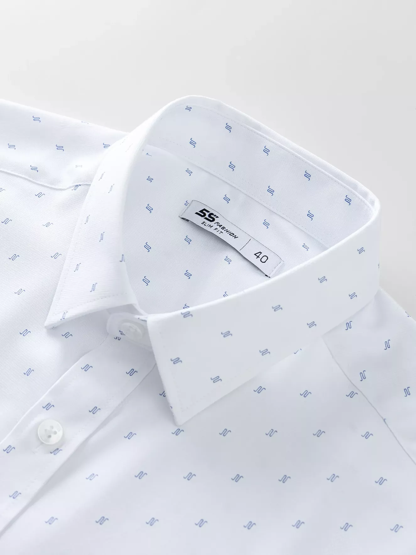 Áo Sơ Mi Nam Dài Tay 5S Fashion Họa Tiết Phom Slimfit ASM24218