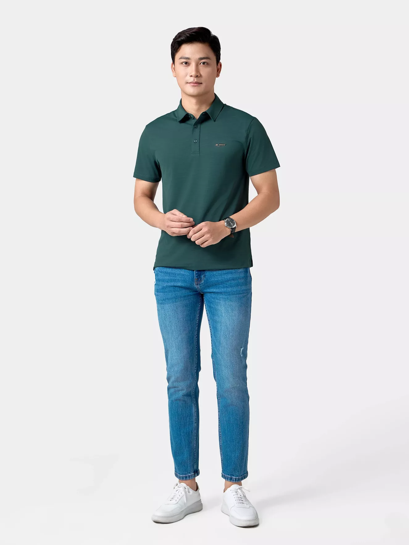 Áo Polo Nam Thể Thao 5S Fashion In Chữ Phom Slimfit APC24018