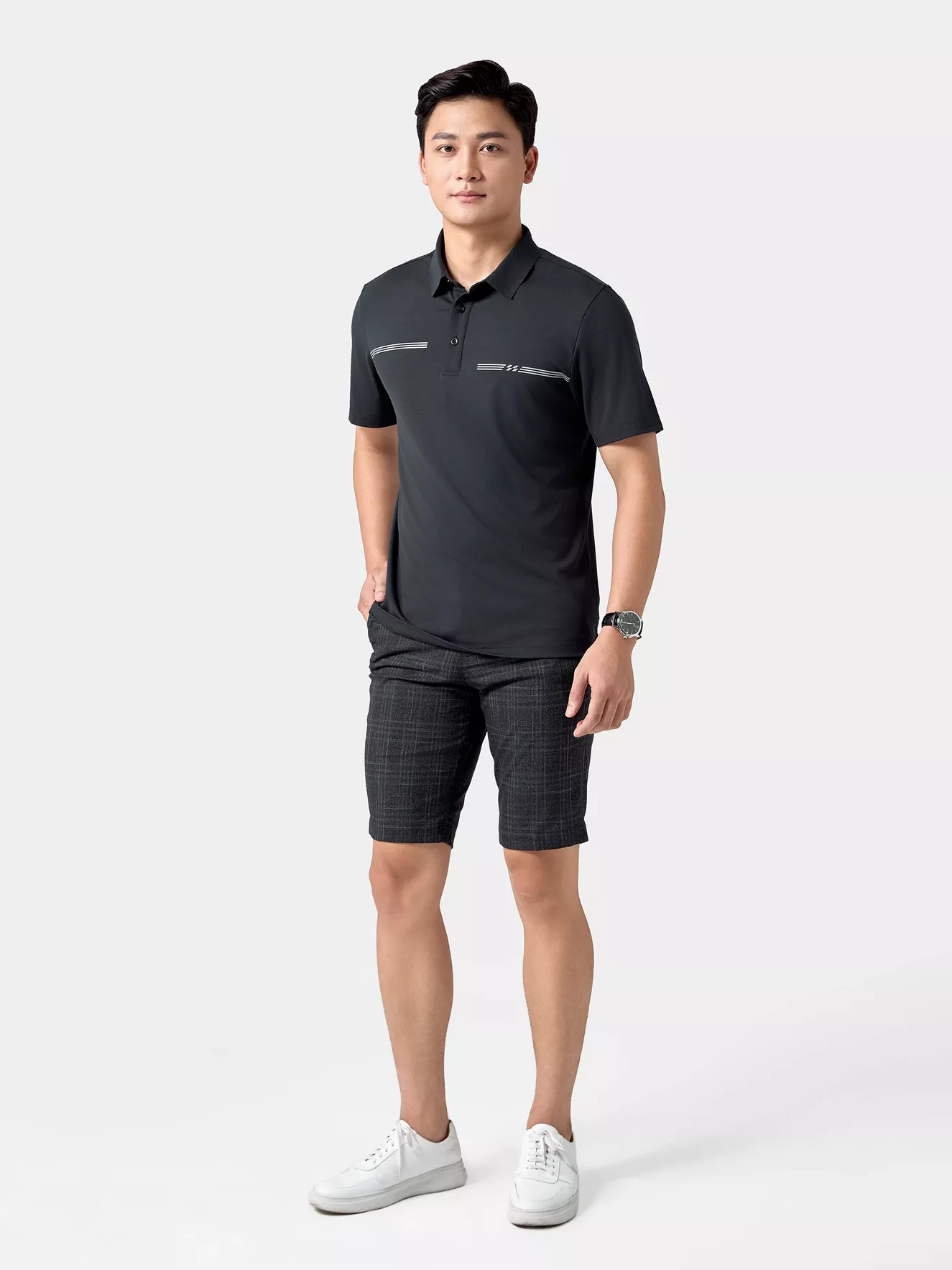 Áo Polo Nam 5S Fashion Premium In Kẻ Phom Regular APC24034