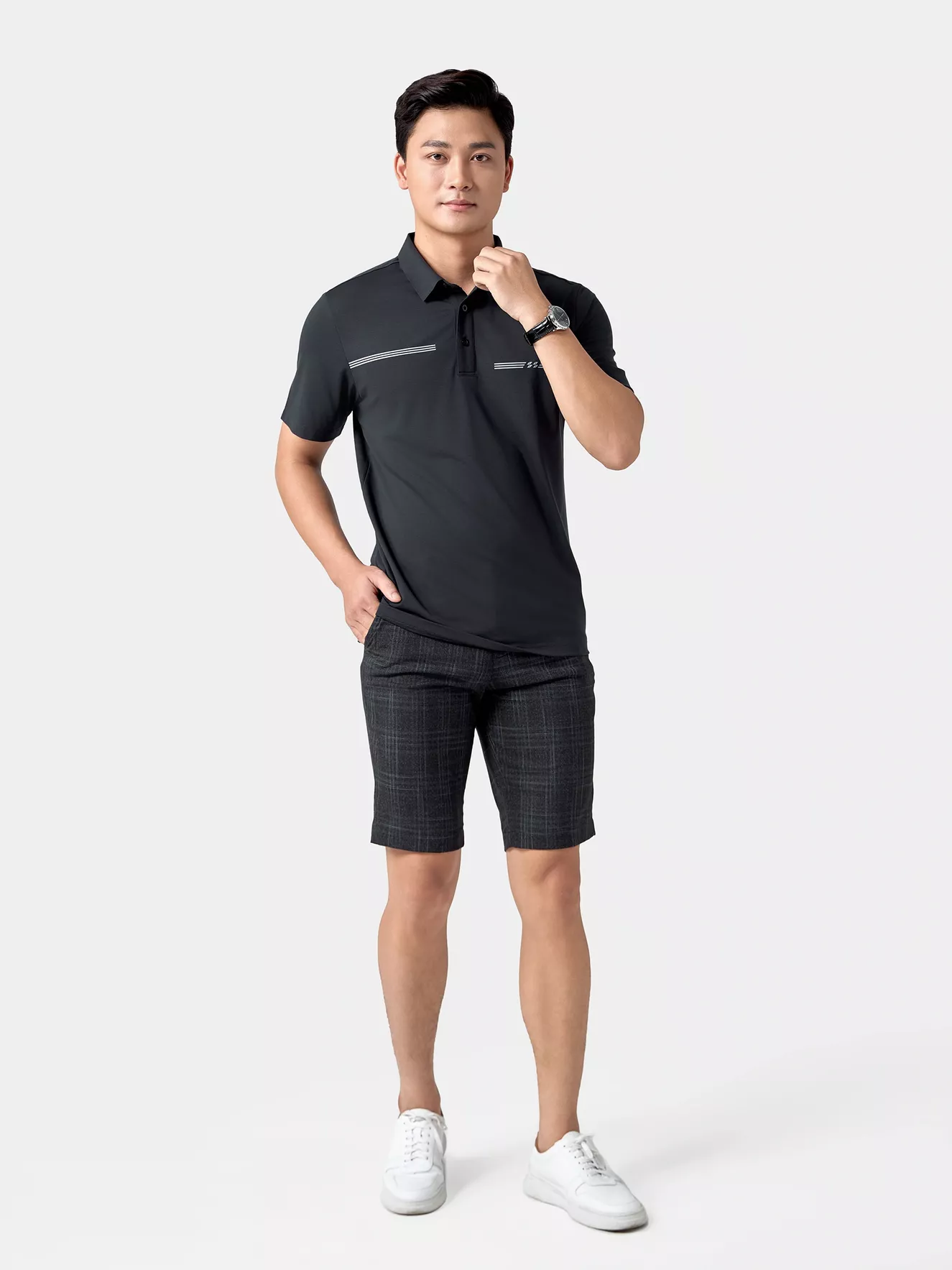 Áo Polo Nam 5S Fashion Premium In Kẻ Phom Regular APC24034