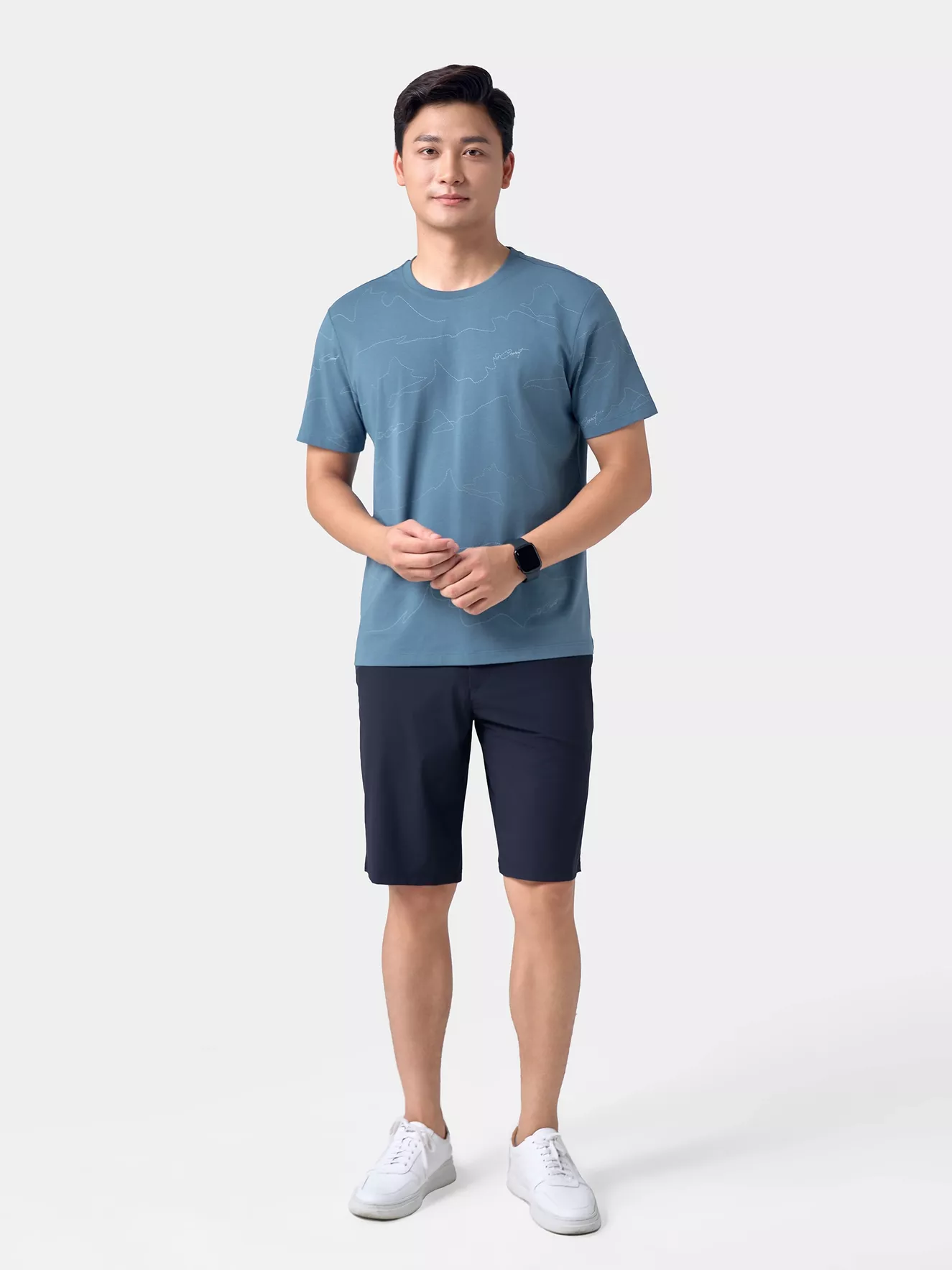 Áo Thun Nam Ngắn Tay Họa Tiết Phom Casual Fit ATS24006