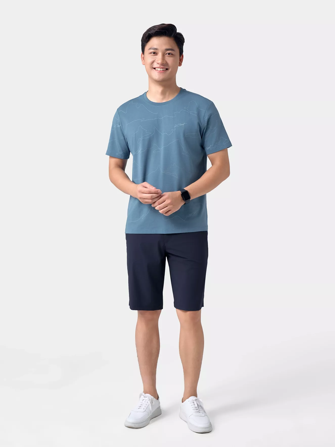 Áo Thun Nam Ngắn Tay Họa Tiết Phom Casual Fit ATS24006