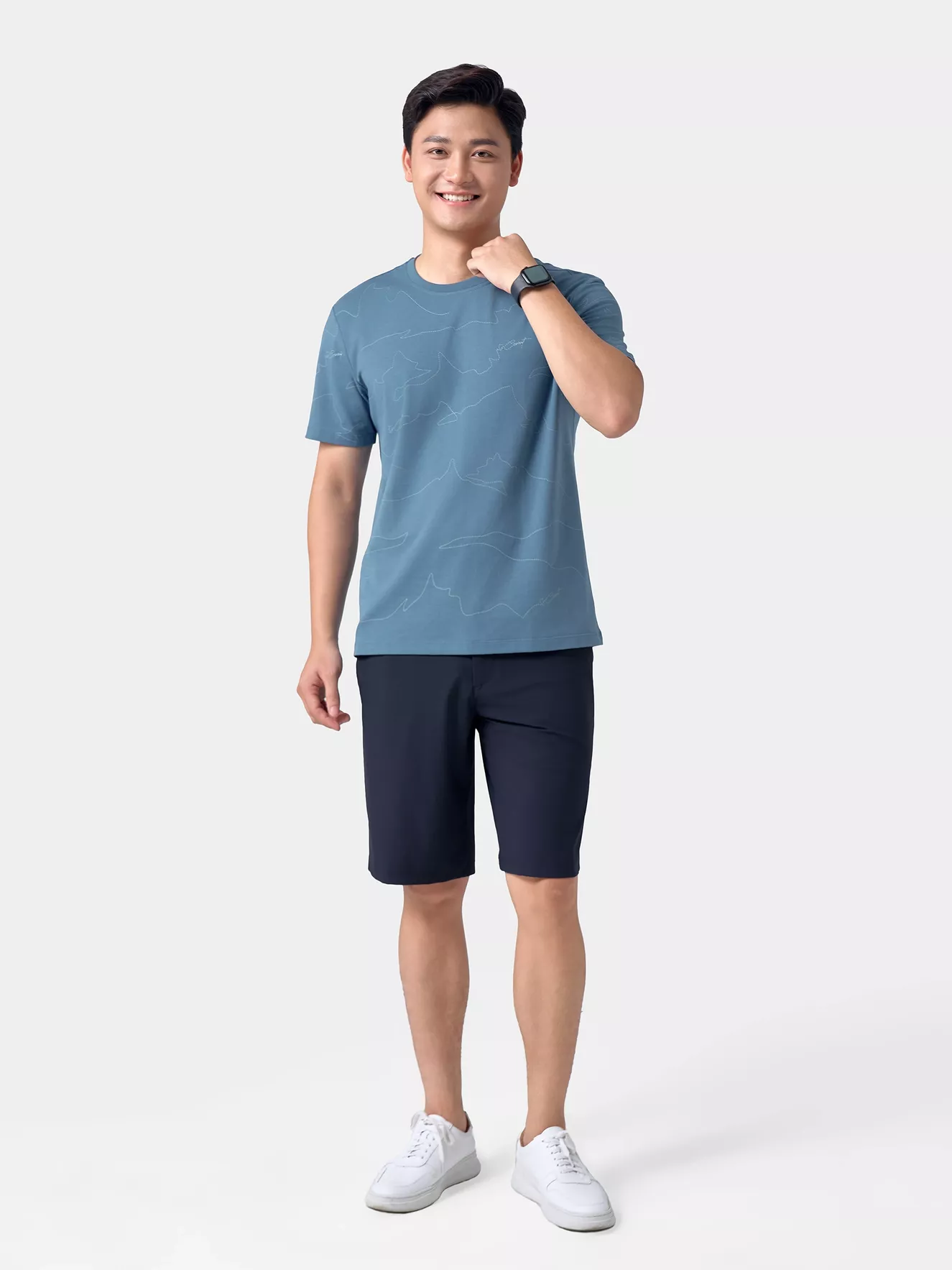 Áo Thun Nam Ngắn Tay Họa Tiết Phom Casual Fit ATS24006