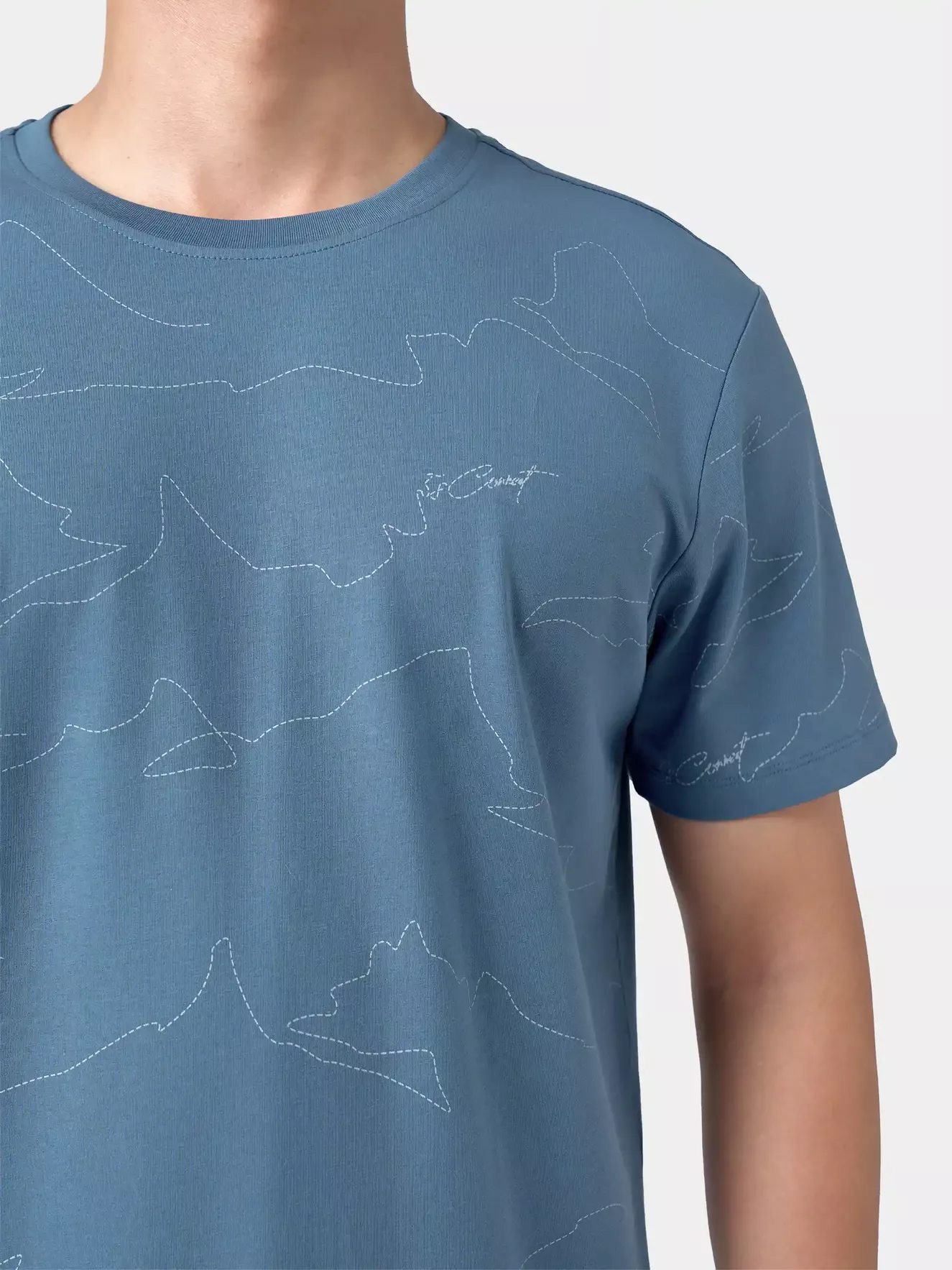 Áo Thun Nam Ngắn Tay Họa Tiết Phom Casual Fit ATS24006