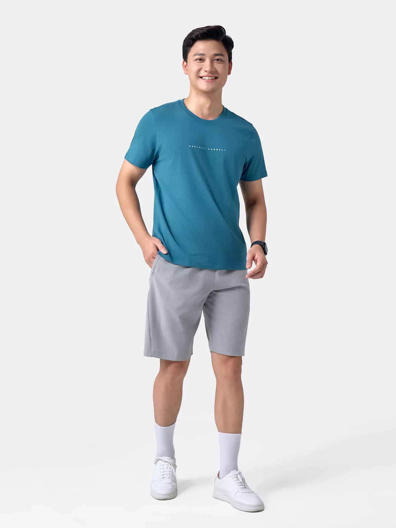 Áo Thun Nam 5S Fashion Cotton Basic Phom Regular ATS24034