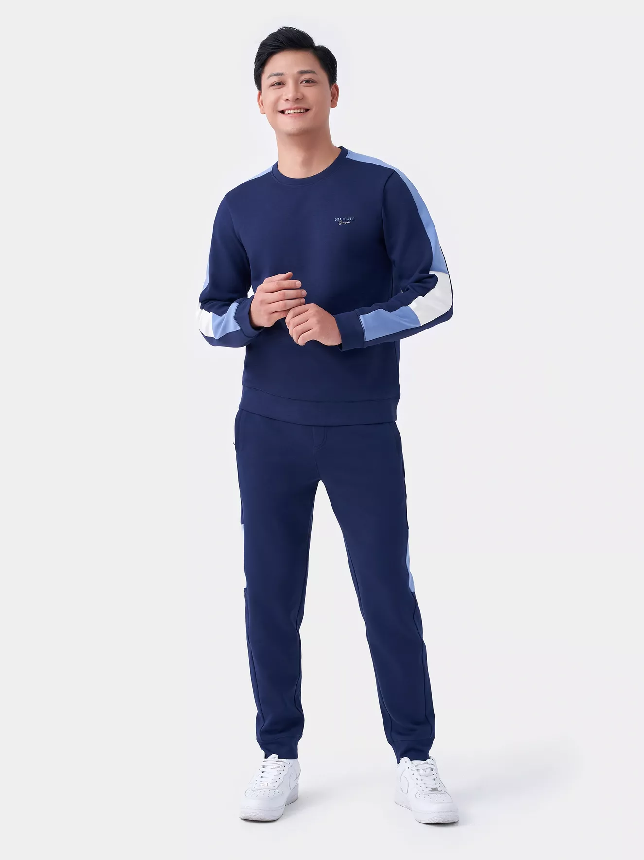 Bộ Quần Áo Nỉ Nam 5S Fashion Can Phối Phom Slimfit BNI23014