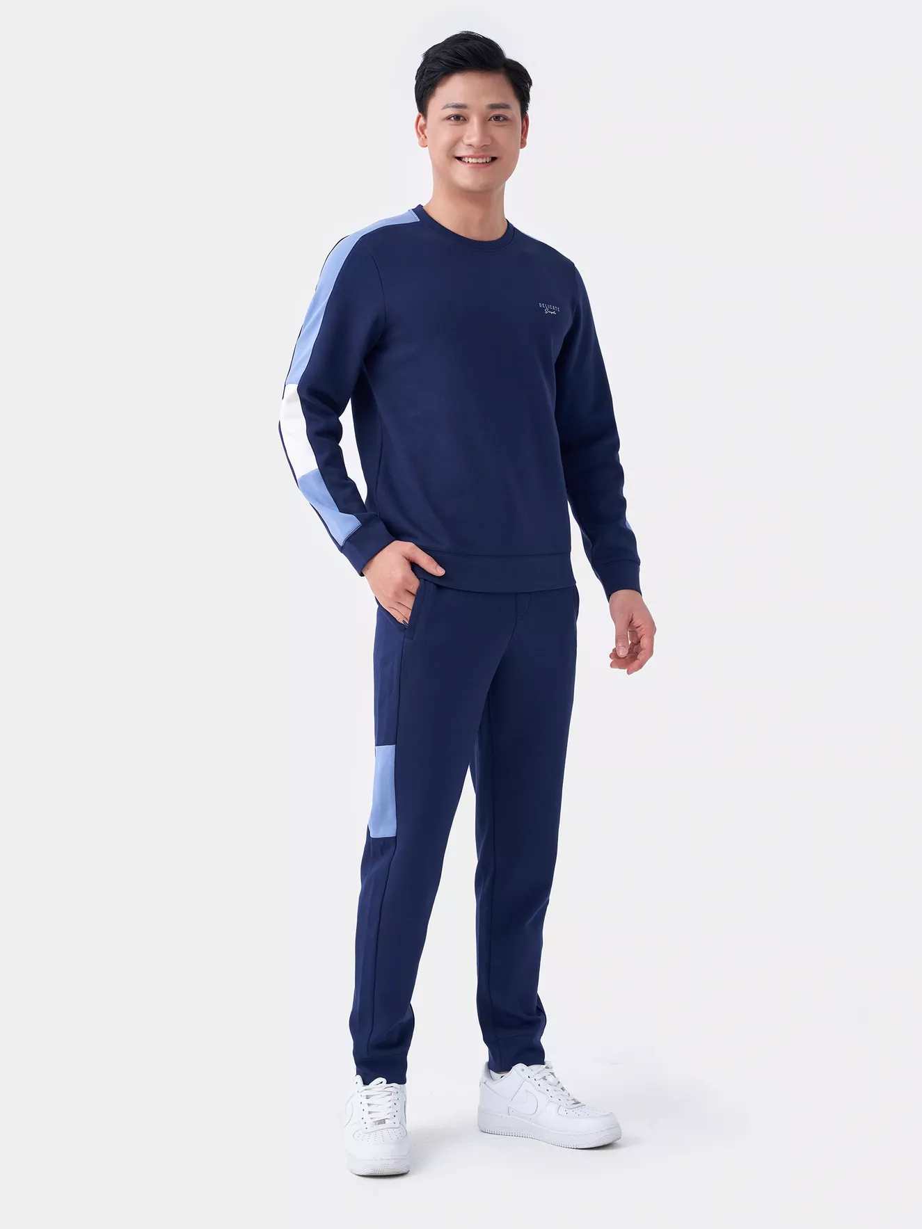 Bộ Quần Áo Nỉ Nam 5S Fashion Can Phối Phom Slimfit BNI23014