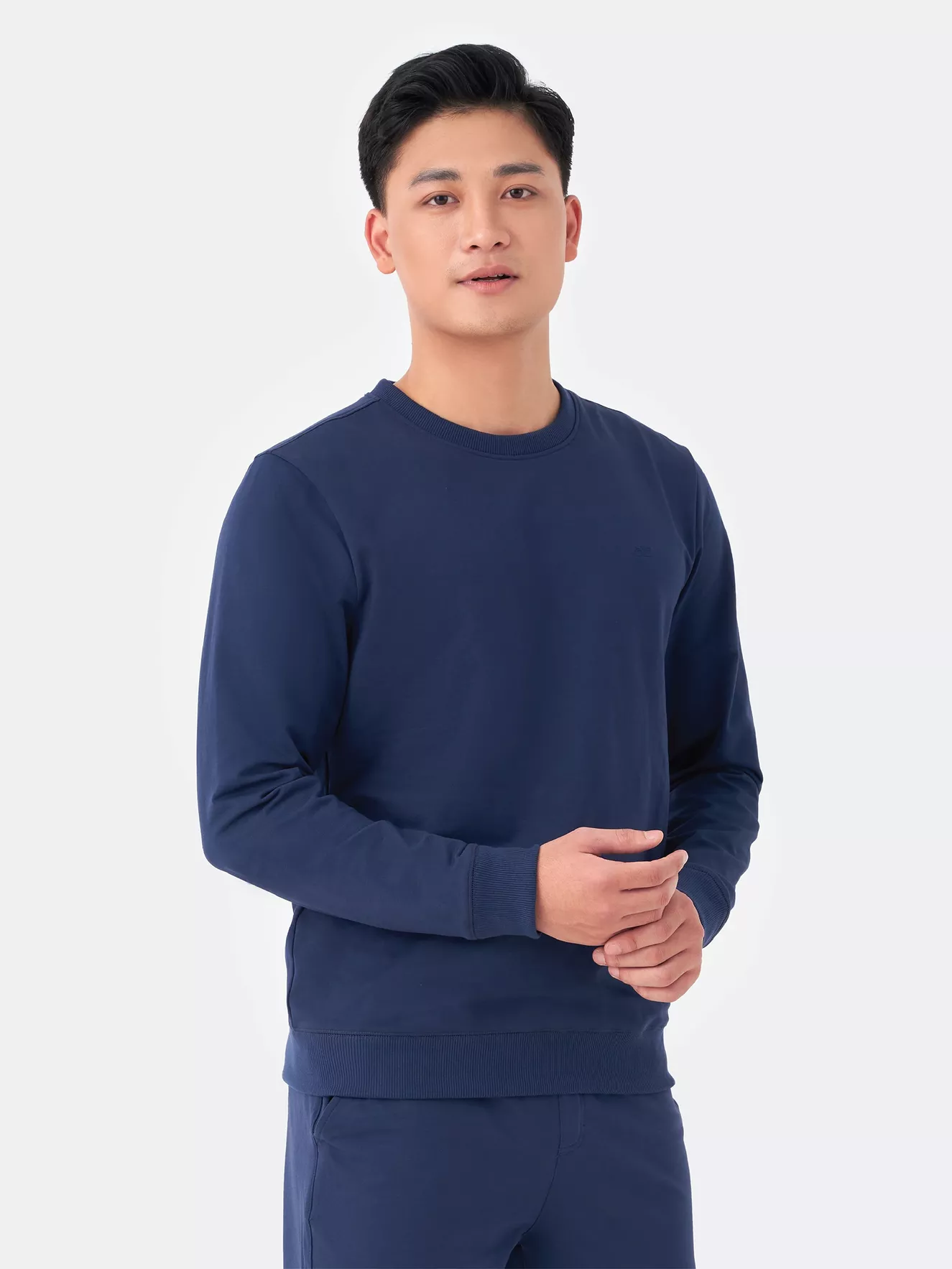 Bộ Nỉ Nam Dài Tay 5S Fashion Basic Phom Slimfit BNI23019