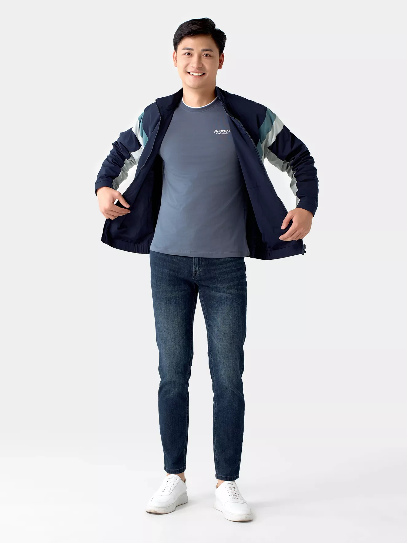 Áo Khoác Gió Nam 2 Mặt 5S Fashion Phom Slimfit AKG24017 